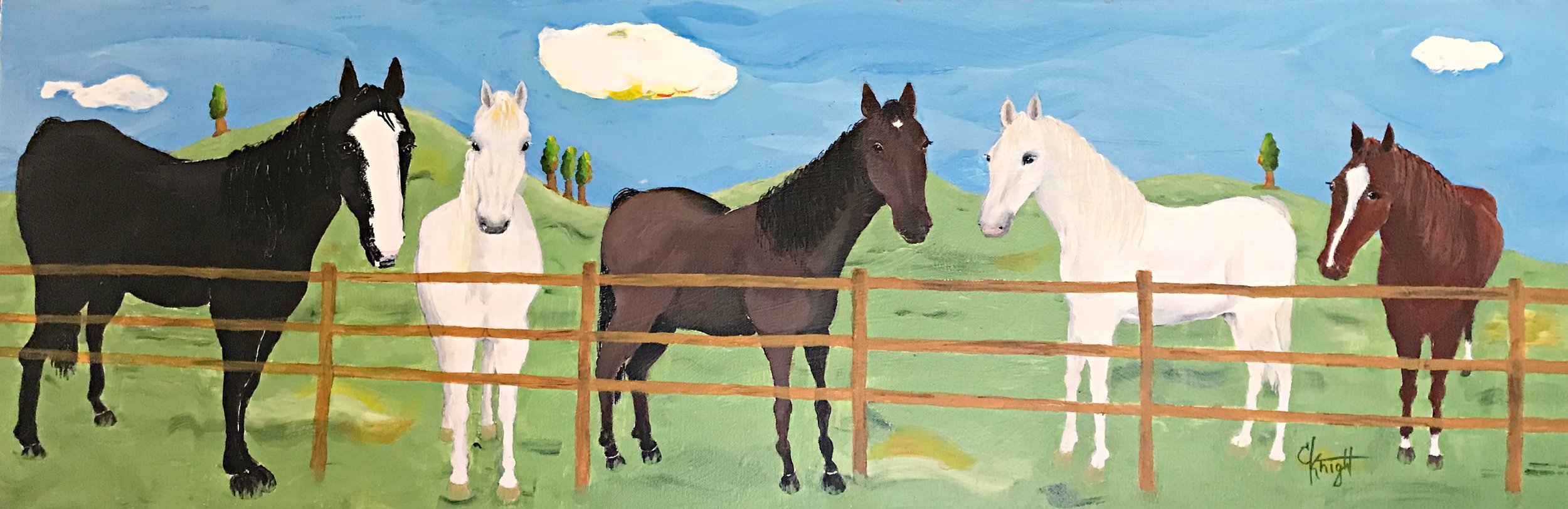  A portrait of a Virginia' couple’s five horses 