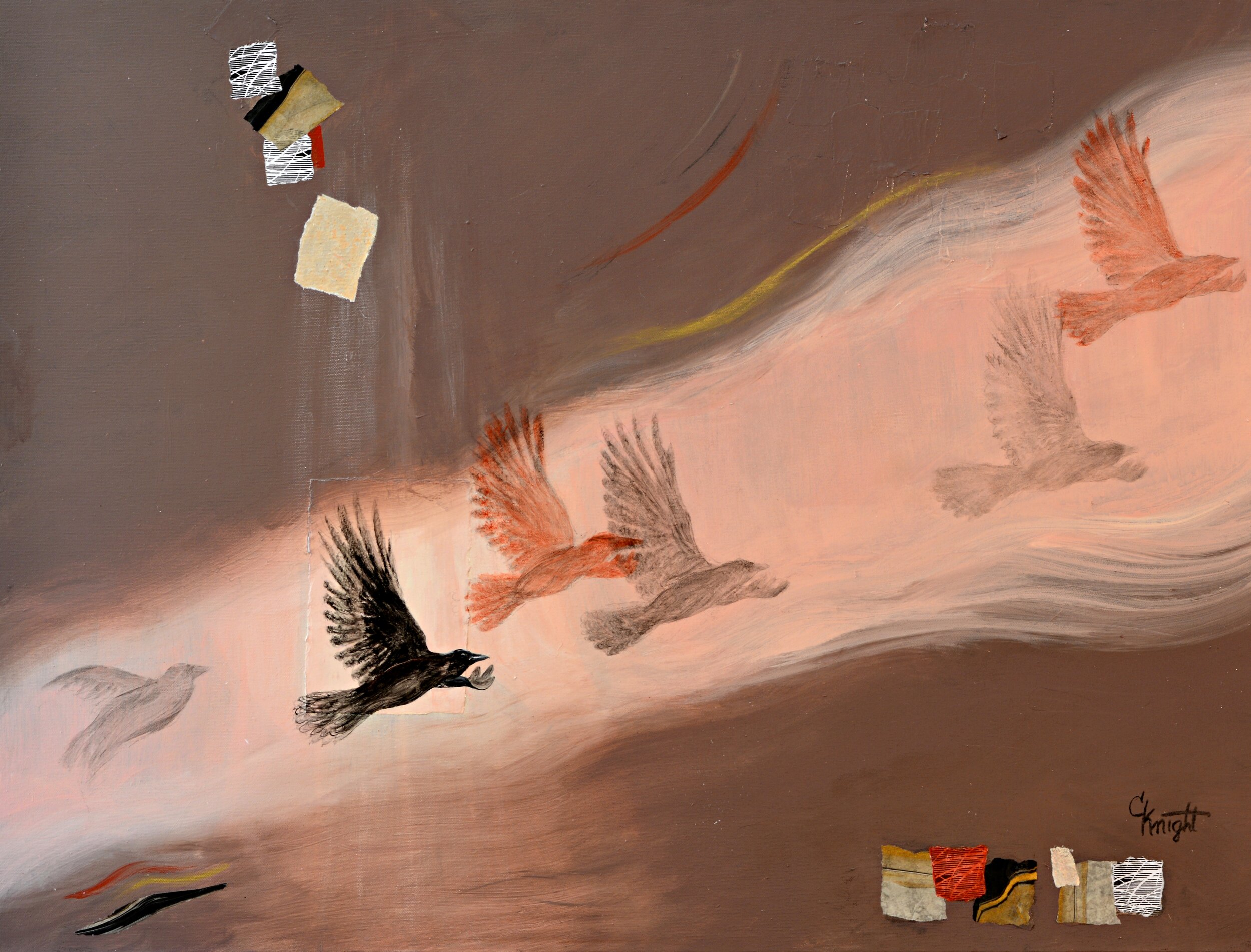 'Blackbird Fly'  $900  on Canvas