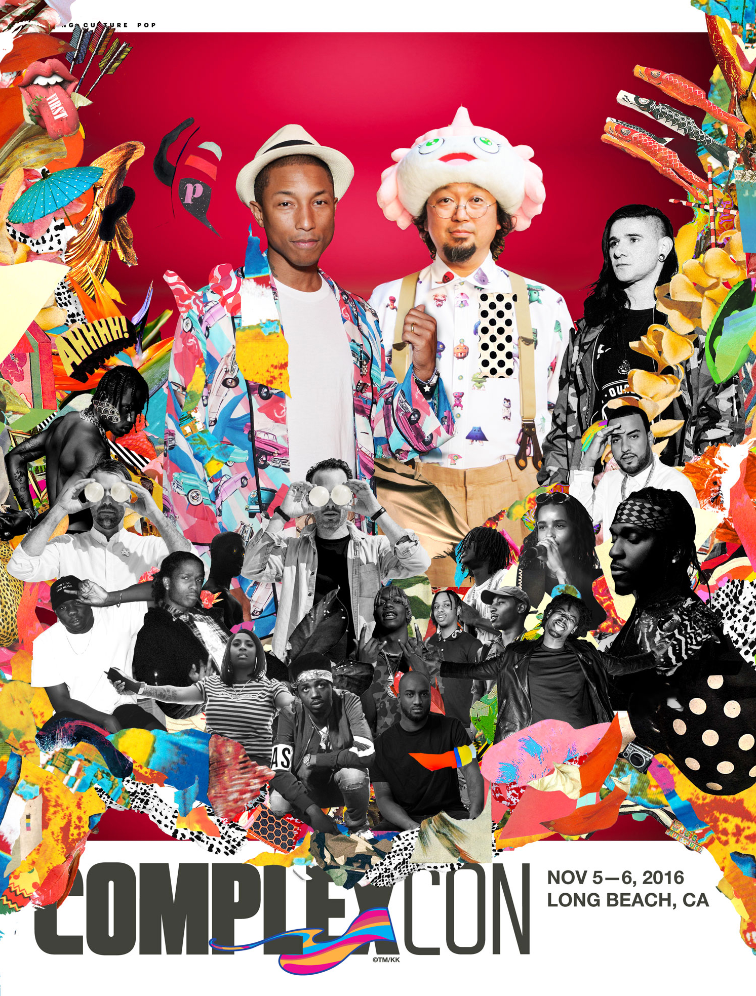 Original collage for inaugural Complex Con cover for Complex, 2016