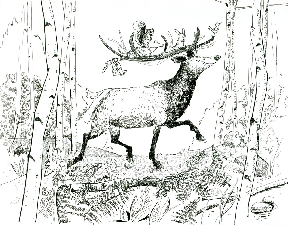 Elk and Friends — Chris Beetow Illustration