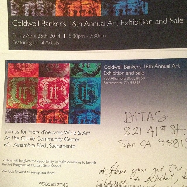 I will be showing my Art at this Coldwell banker's 16th Annual Art Exhibition and Sale. Come for appetizers, wine and art. Friday, April 25 5:30-7:30 pm Clunie Community Center, Mckinley Park