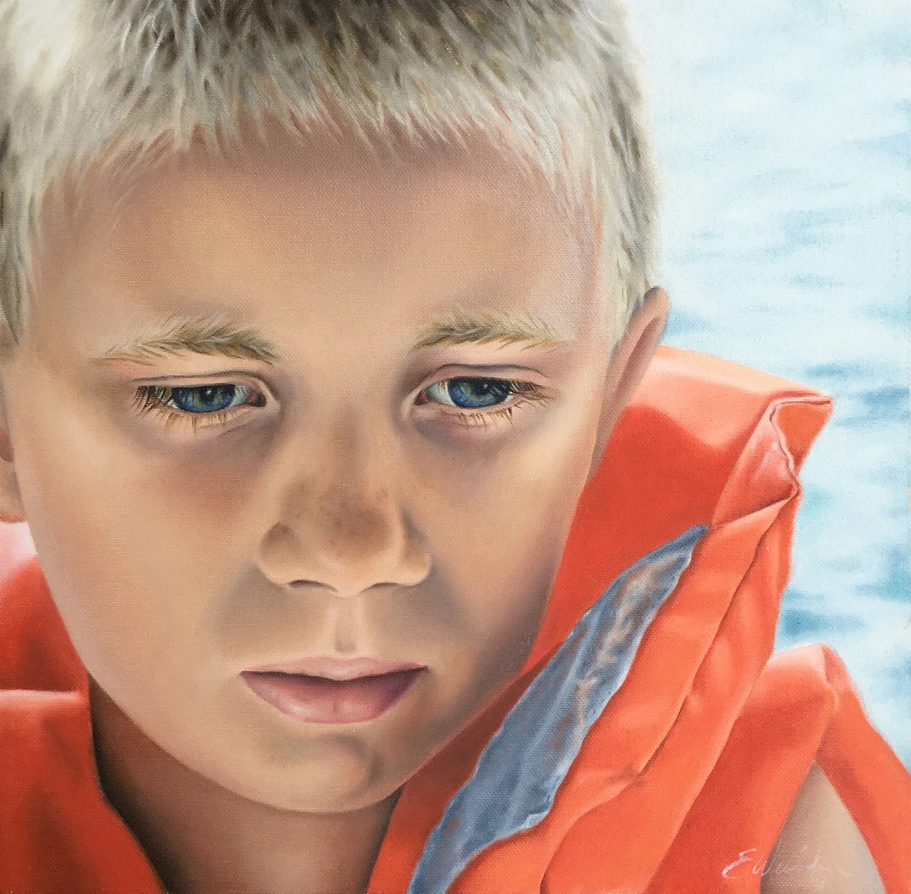  Oil on Canvas, 14" x 14" 