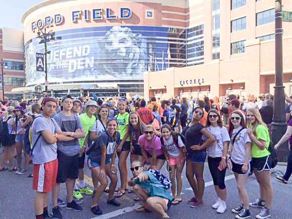 Gathering with 30,000+ Lutheran youth at Ford Field.