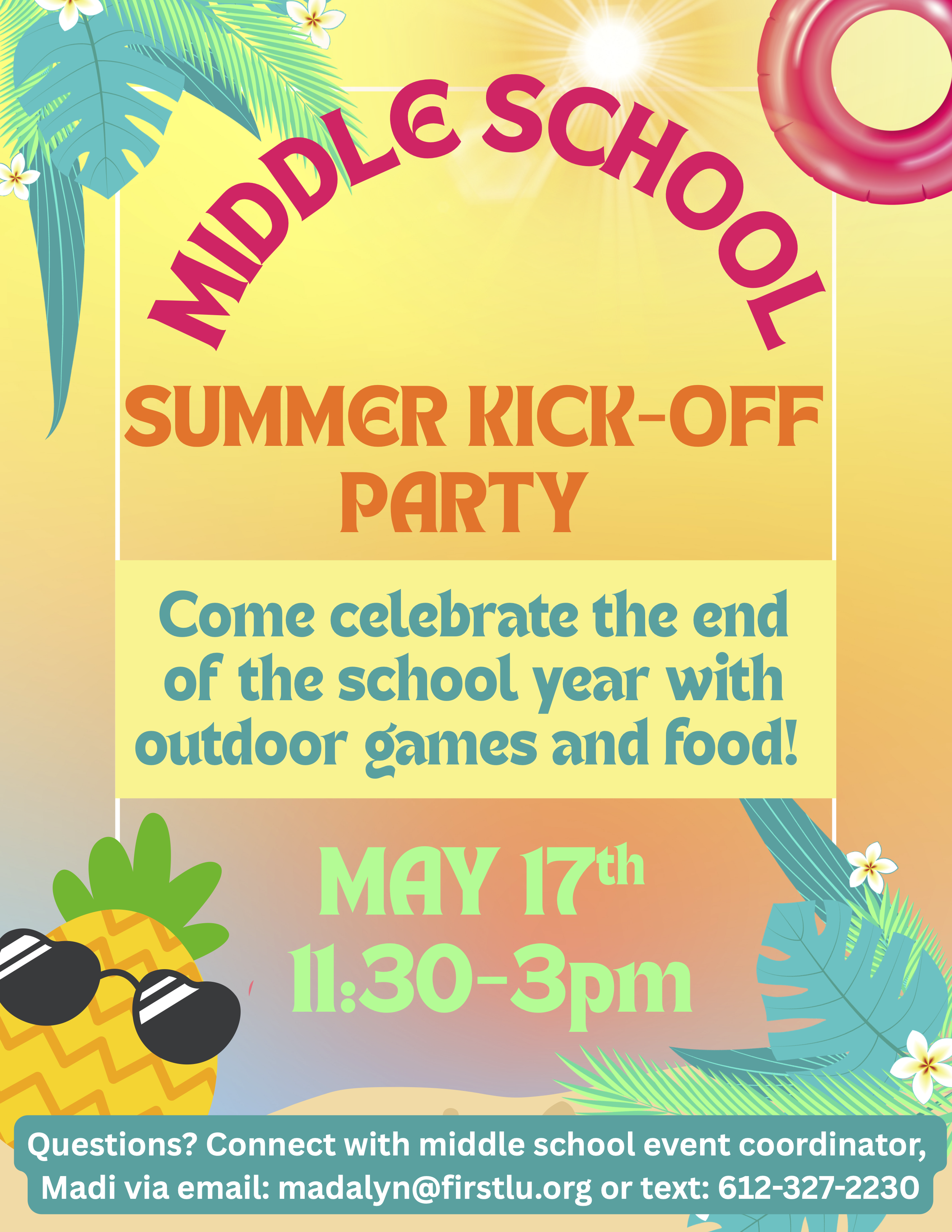 Middle School Summer Kick-Off Party