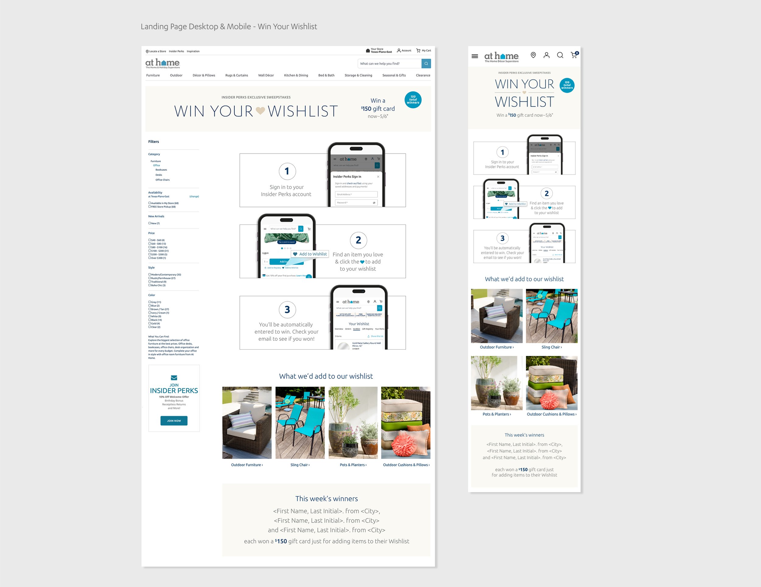 I had the opportunity to design At Home’s first-ever Gift Registry campaign, which included launch and transactional emails, as well as rich content landing pages for the website. I approached the project with a clean, fresh design aesthetic, incorp