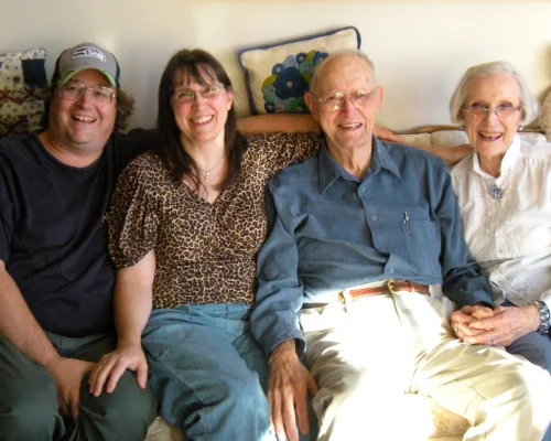 (left to right) Dan and Priscilla Hochhalter, Wayne and Bertie Roberts