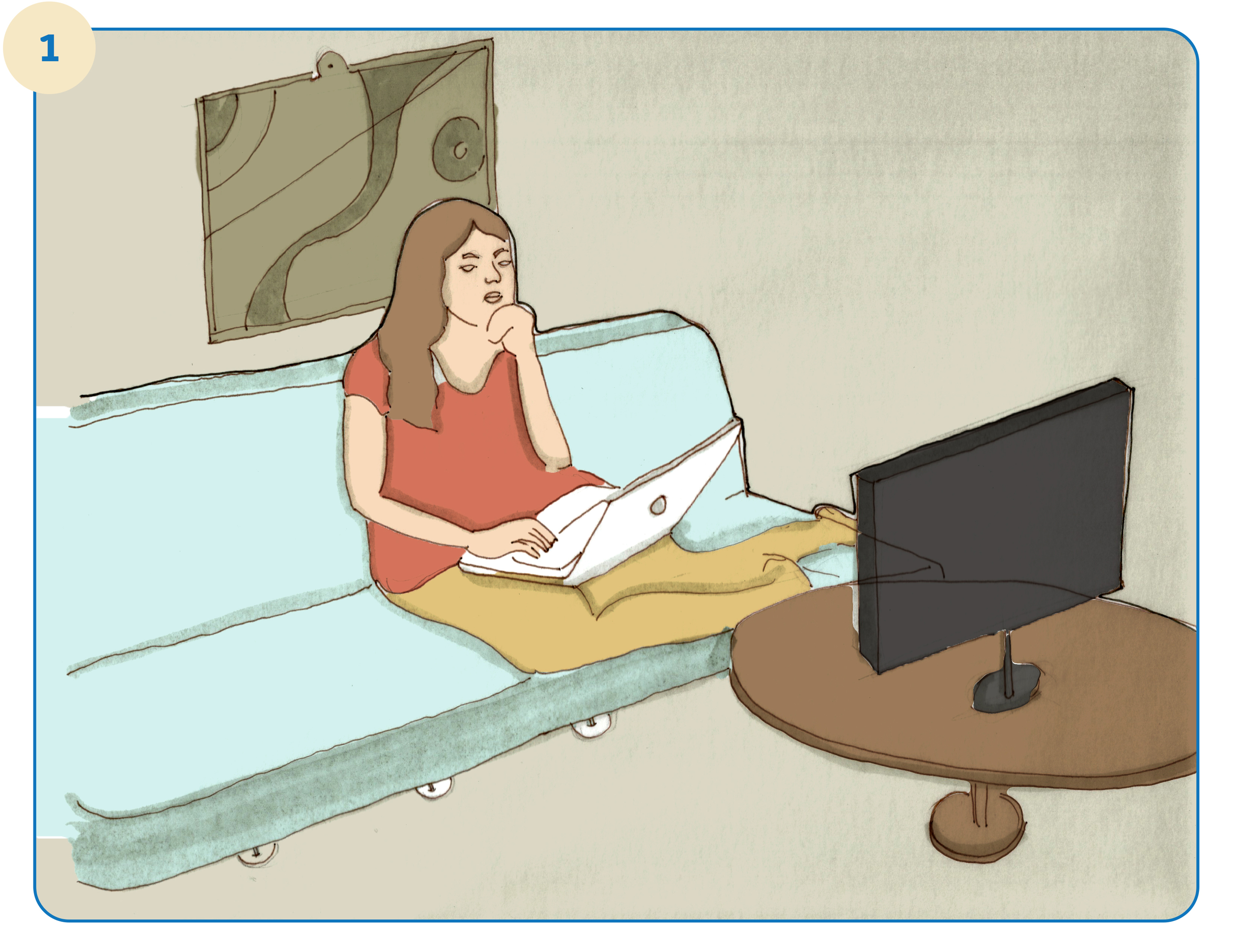 It's a lazy Sunday and Sasha is lounging on her couch with her laptop. While perusing through her emails, she notices that a new message from Panera has landed in her inbox. 