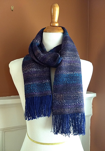 Navy | Hand Woven Cotton Blend Scarf — Sierra A. Cole