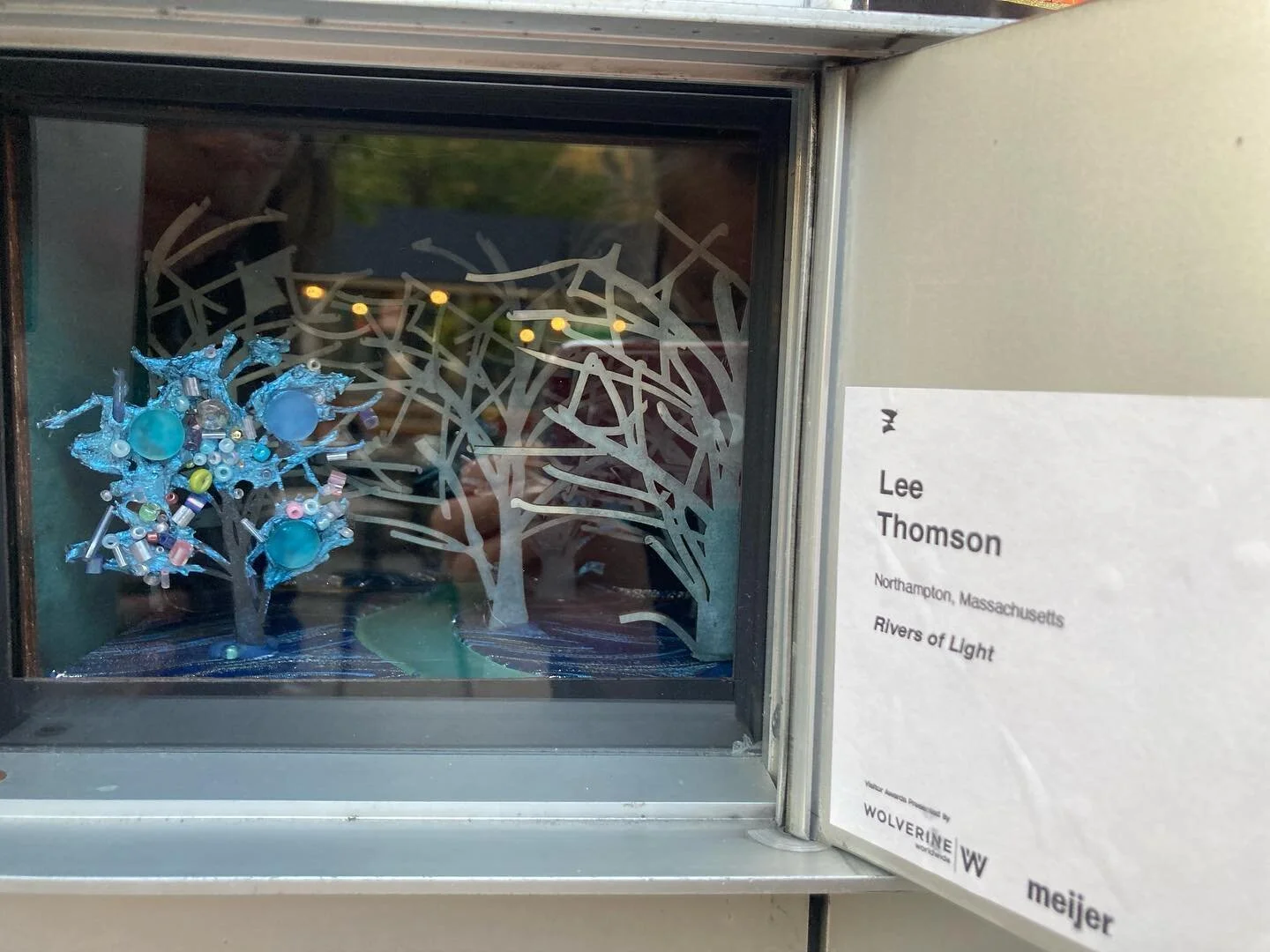 Rivers of Light by Lee Thomson, showing at PO (Art)Box, 120 Monroe Center NW in downtown Grand Rapids, MI.