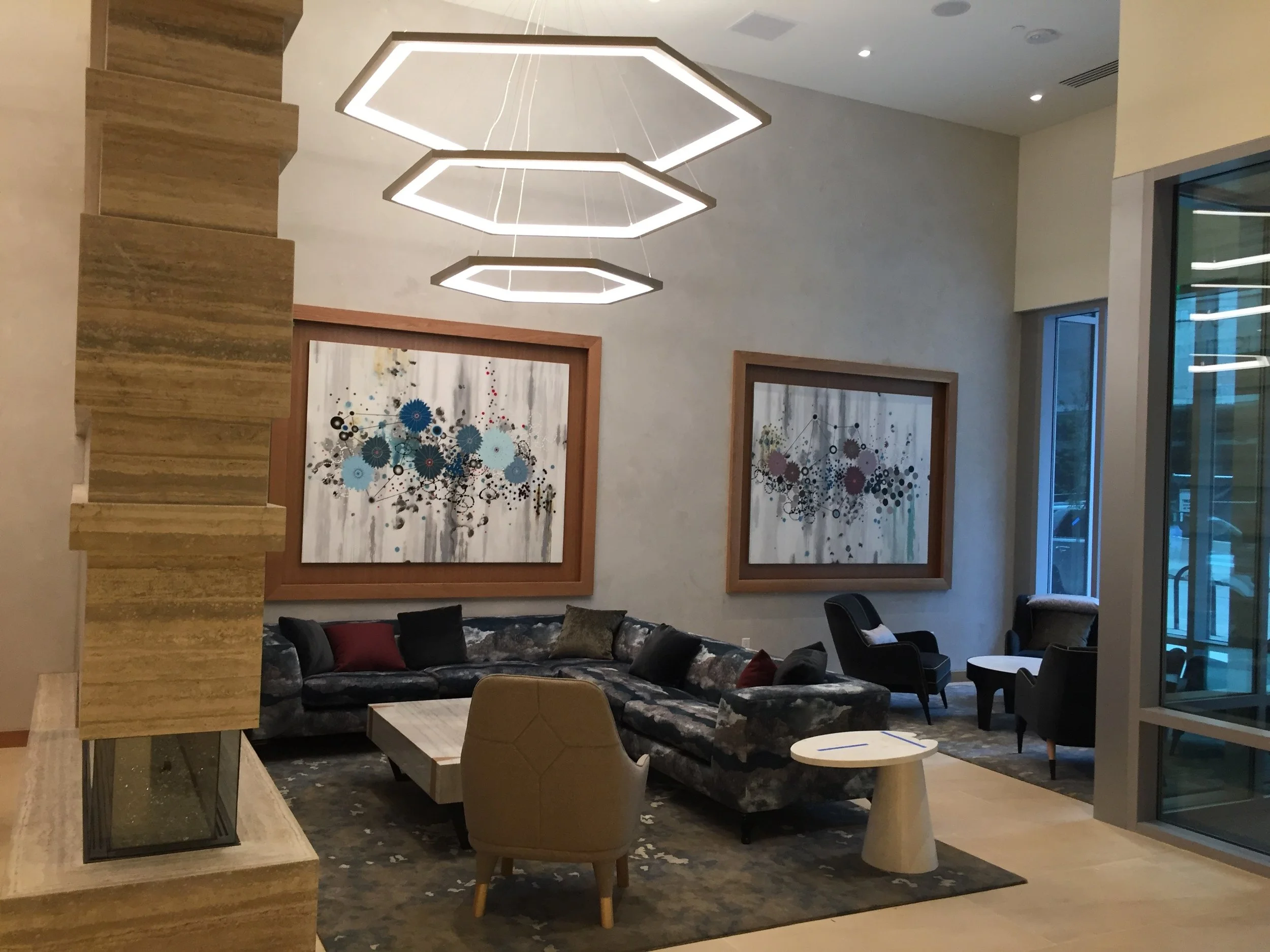Location: Union Denver. Architect: Davis Partnership. Art Consultant: Nine dot Arts. Interiors: Vida Design. Artist Commissioned: Heather Patterson.