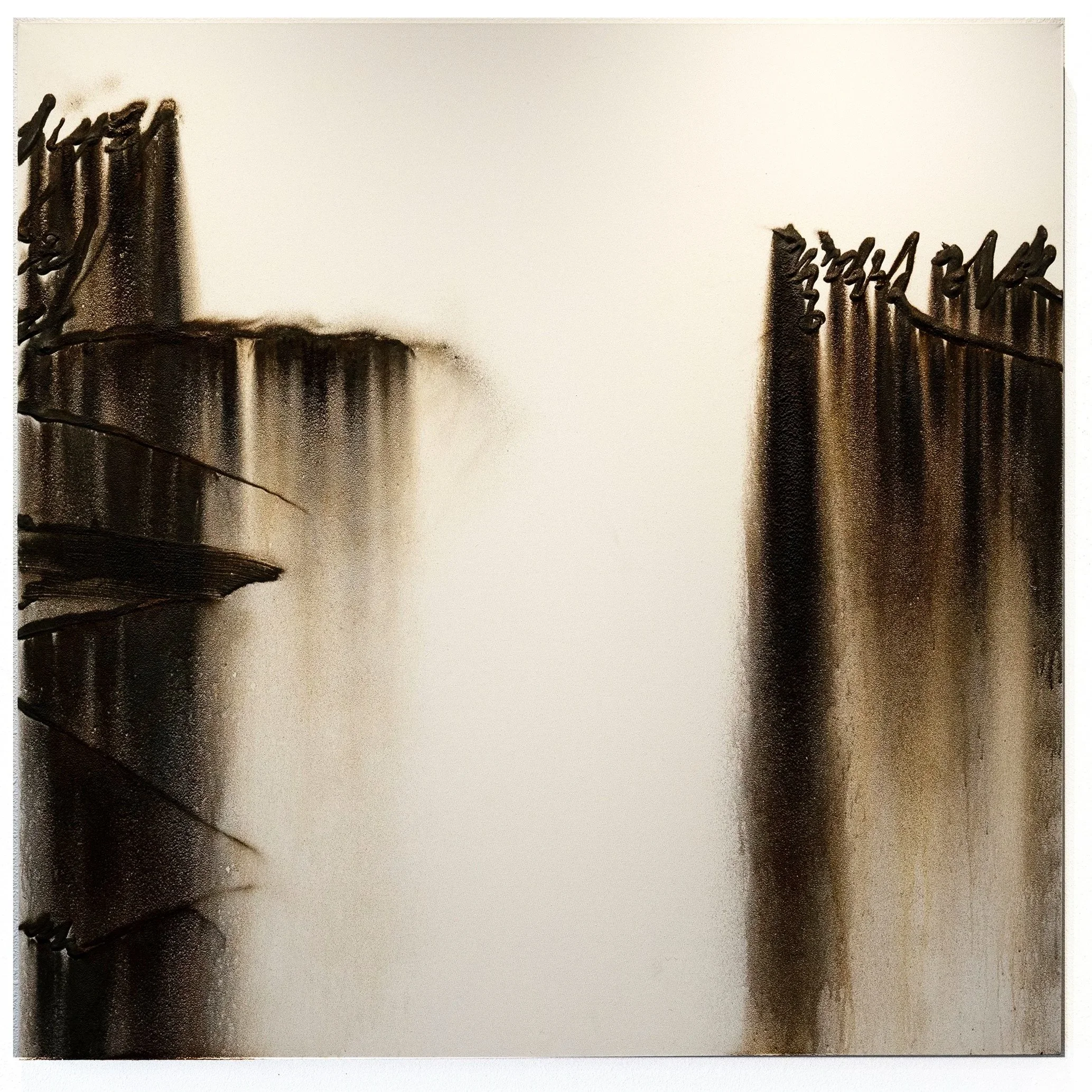 Over the Landscape   Metal on Canvas  60x60  $25,000  Jongku Kim