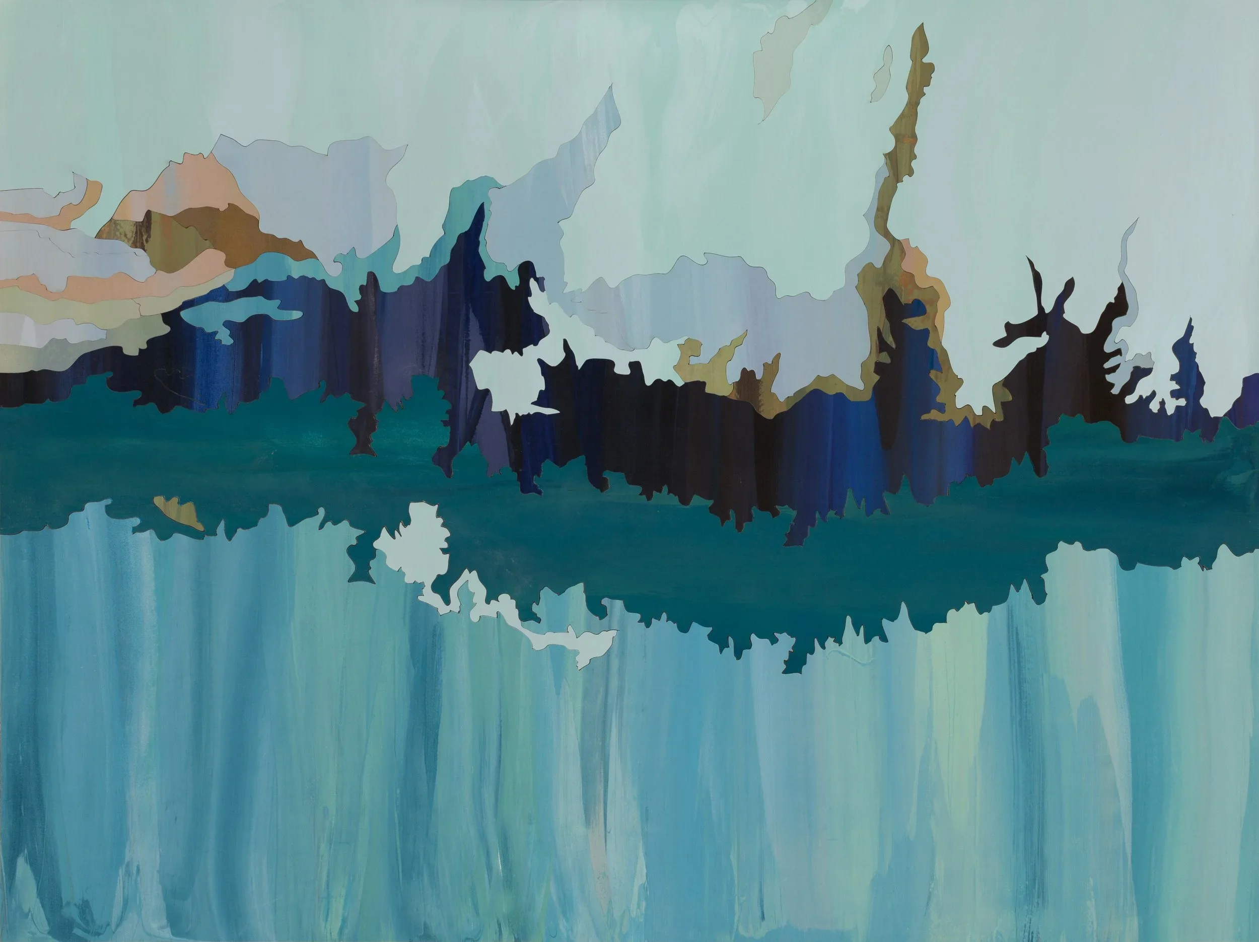 A World of Mystery and Enchantment I   Lasercut Monoprint on Paper  30x40  $3,600  Sharon Strasburg