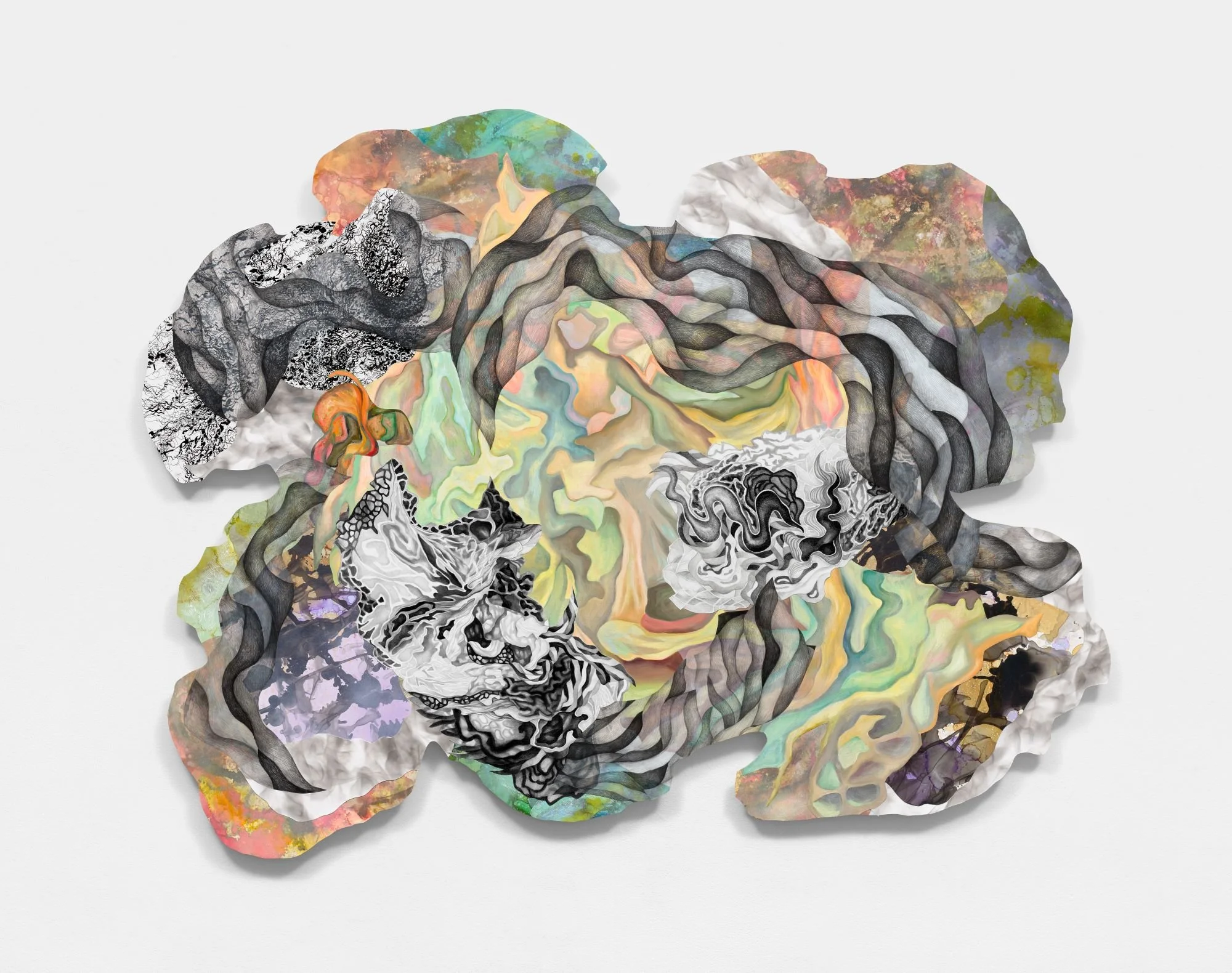 sm - Lamp of Memory 1, Collage on aluminum, 48x60 .jpg