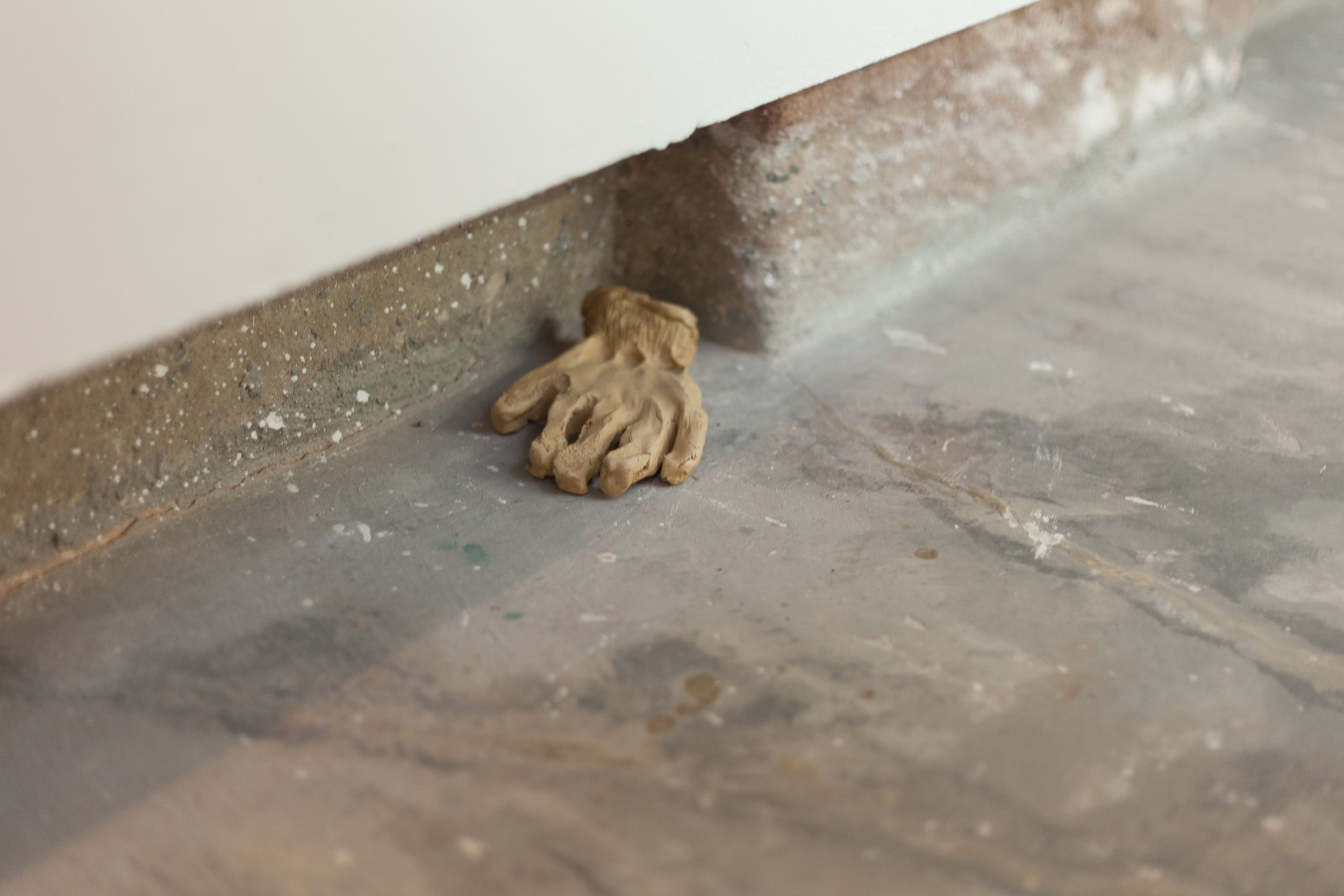  Some Dust in the Balance, 2014 (detail)  air dry clay    Photo: Nick De Lorenzo 