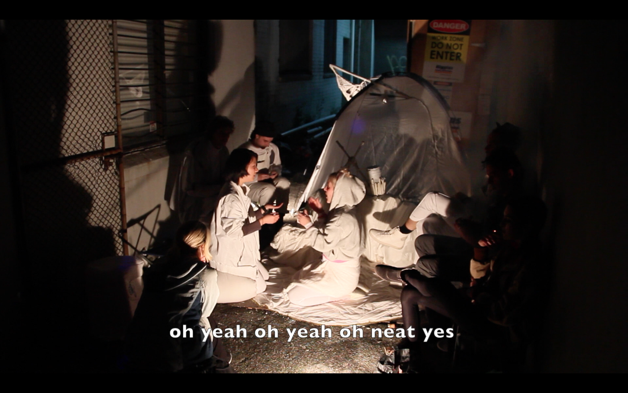  Soda Mountain Epic, part III, 2015  Collaborative performance with Alana Wesley, Luke O'Donnell, Szymon Dorabialski, Julien Bowman, Frankie Chow, Clare Powell  Video: Daniel Sommer  