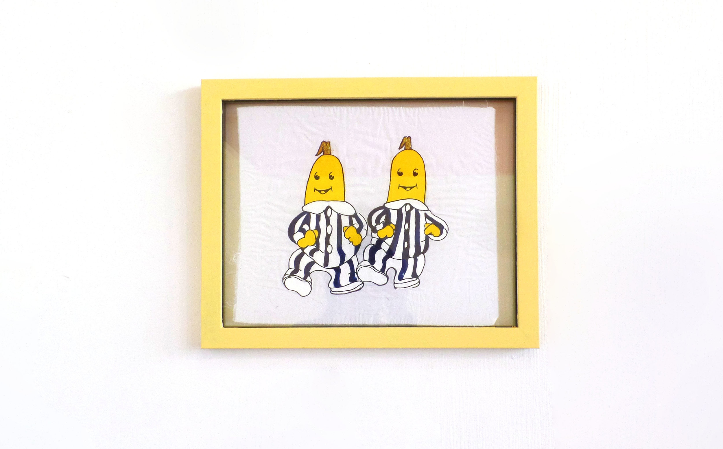  Best Banana For Life (BBFL), 2017  Collaboration with Luke O’Donnell  cotton, glitter, marker    Photo: Hana Hoogedeure 