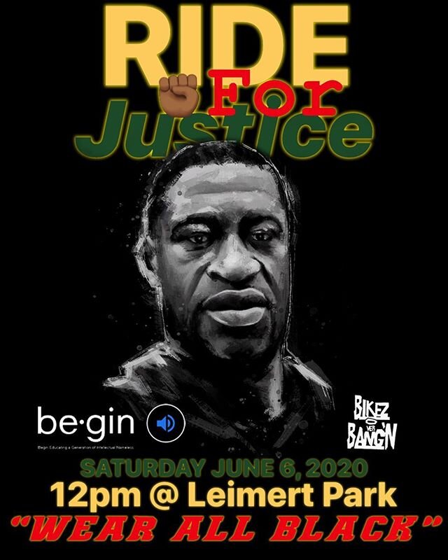 I&rsquo;m asking for 💯 Black Men (persons of other race and gender  not excluded) to join me in a Peaceful Bike 🚲 ride (peddle bikes) in our community to show solidarity &amp; unity for #GeorgeFloyd &amp; others who&rsquo;s lives were taken at the 