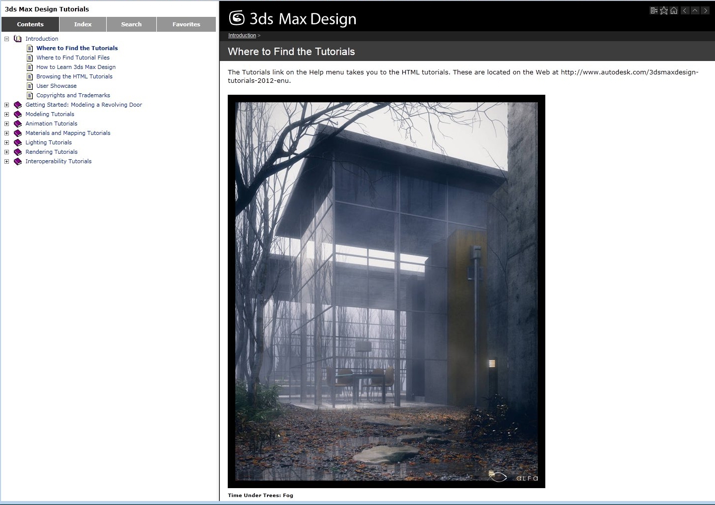 Autodesk 3DSMax 2012 Online Help Tutorials