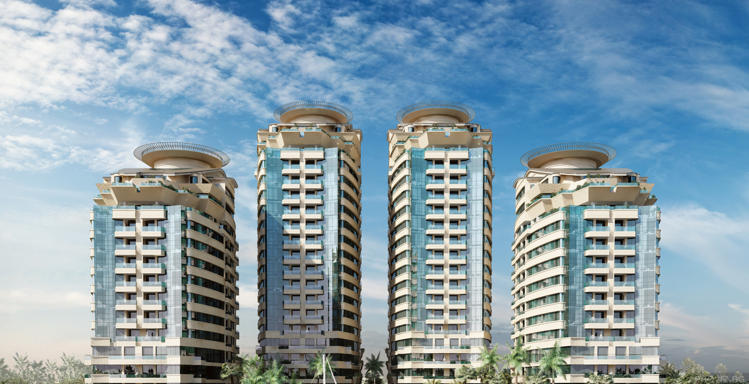 Baghdad residential complex river side render