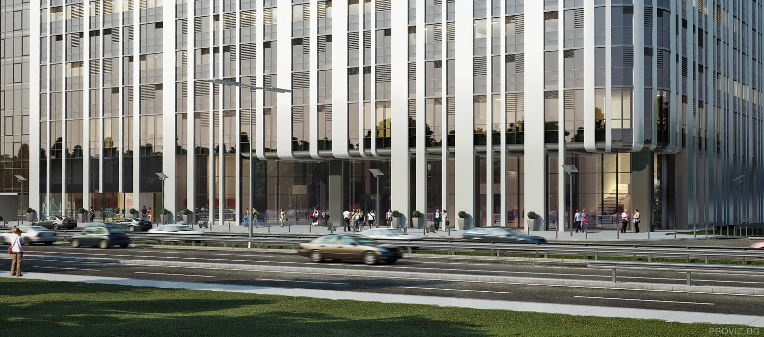 Aktiv skyscraper day render
