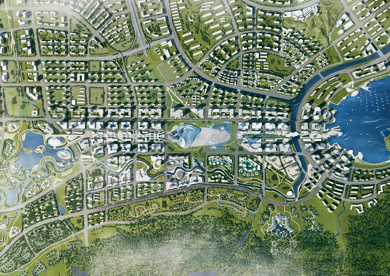 Tech Plaza Changsha 3d site plan render