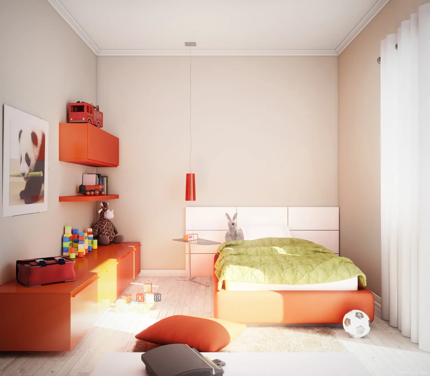 Kid bedroom 3d image