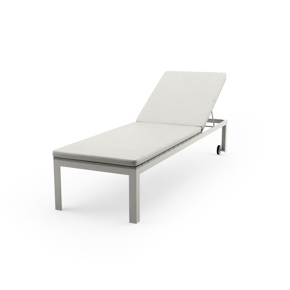 IKEA FALSTER CHAISE, GRAY WITH CUSHIONS POSE 1