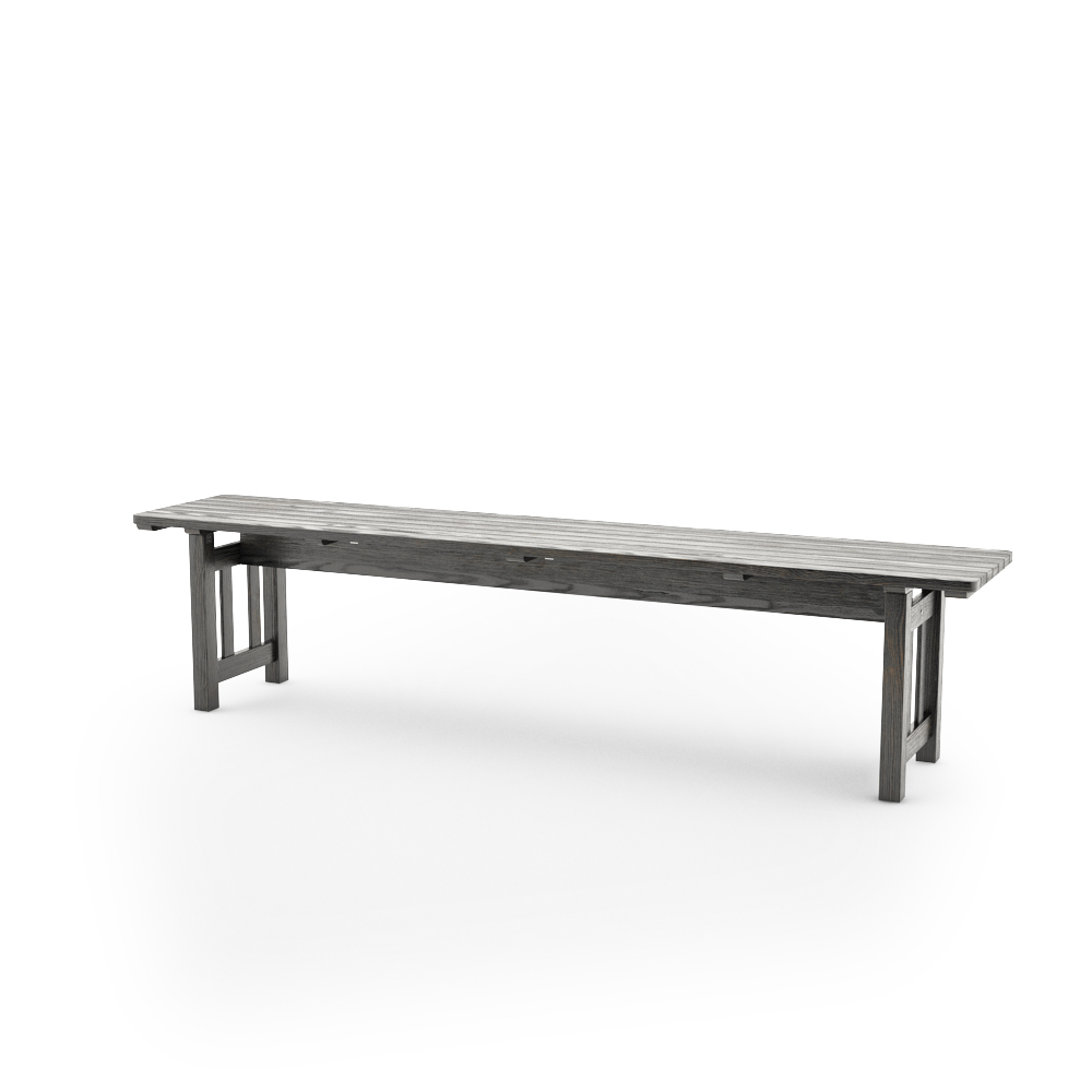 IKEA ANGSO BENCH, BLACK-BROWN