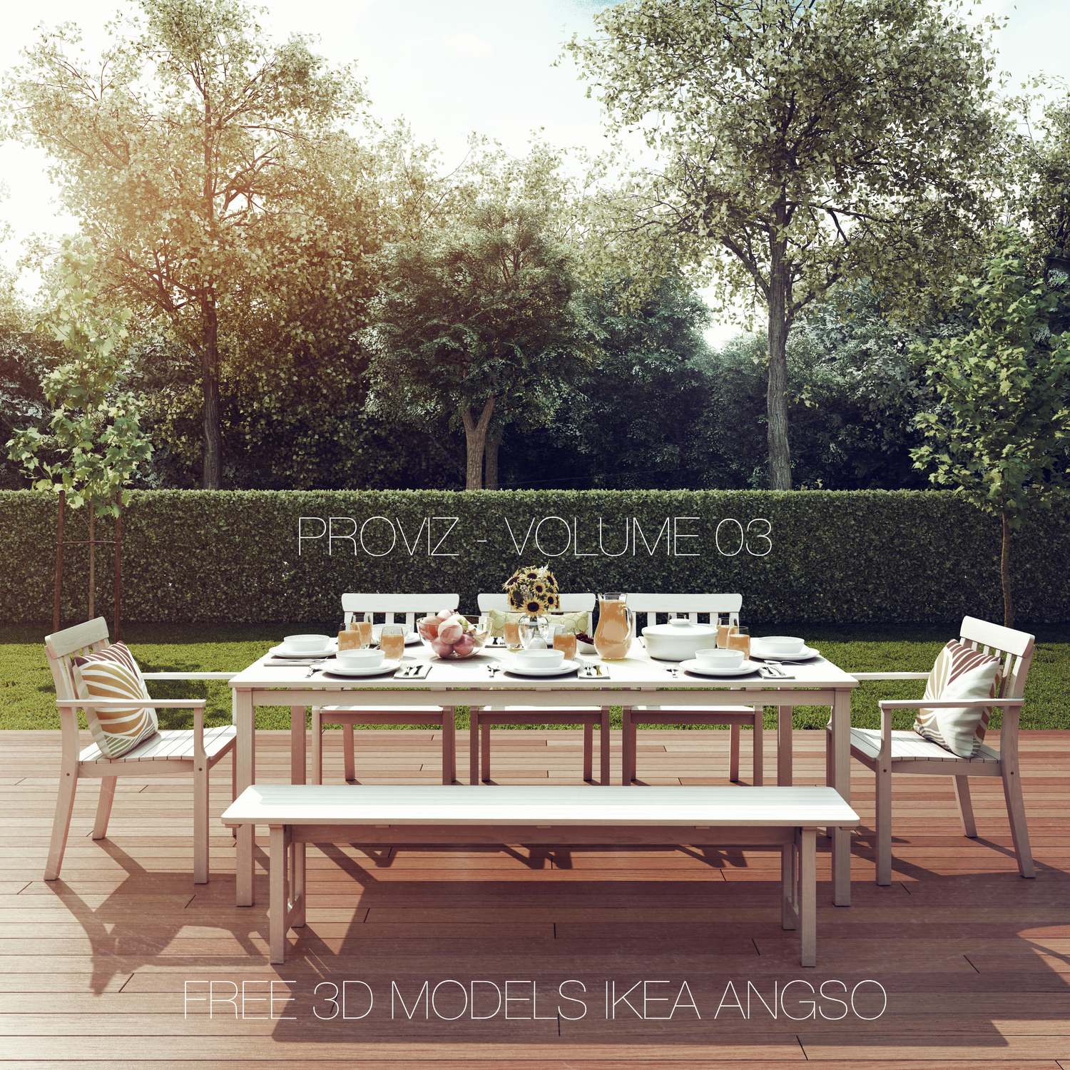 Free 3d Models Ikea Angso Outdoor Furniture Series Proviz