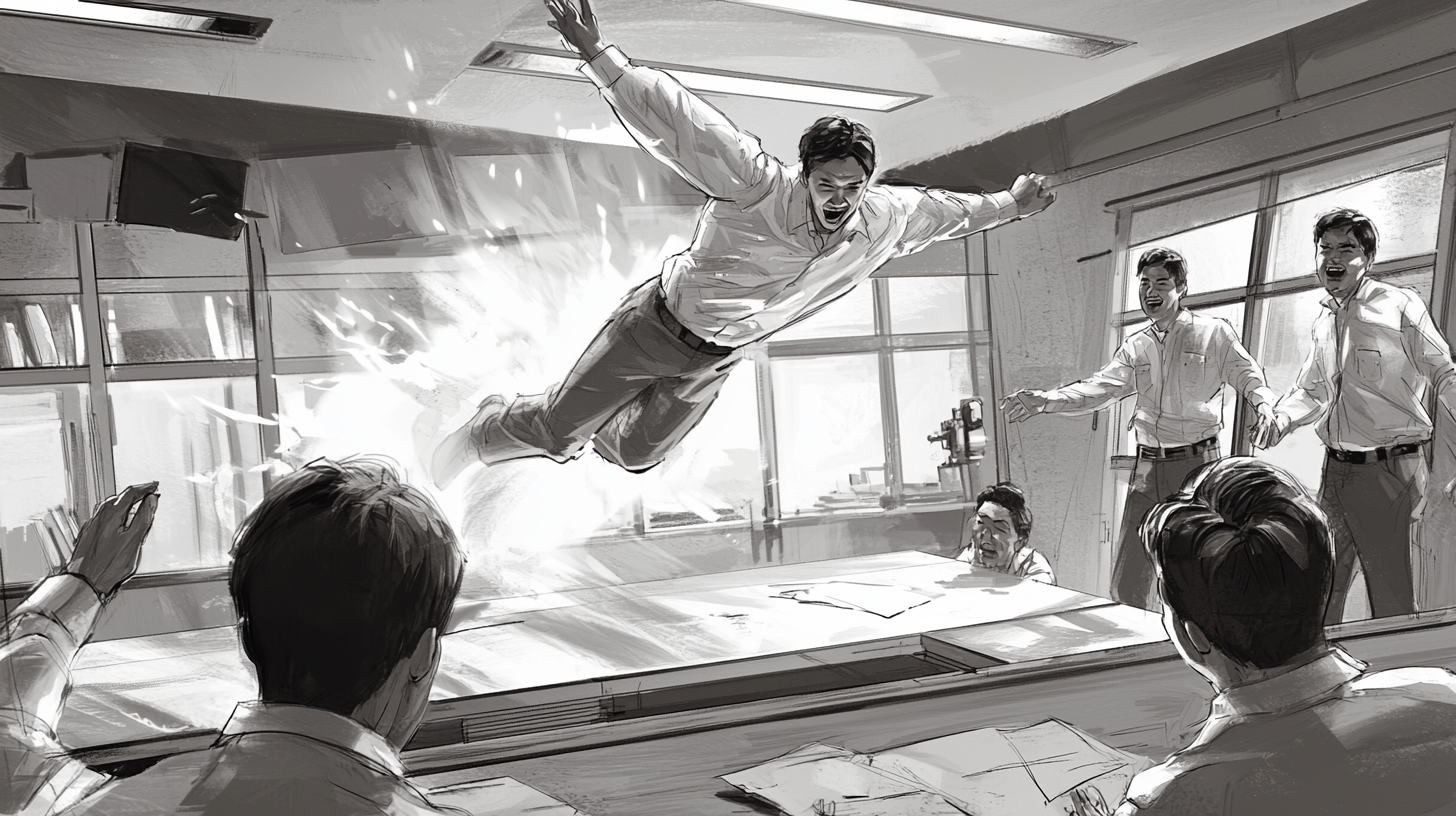 clintonwesleyjones_a_storyboard_drawing_of_a_man_about_to_bod_393dbaf9-eb45-403c-8e57-dadcedb73170_0.png