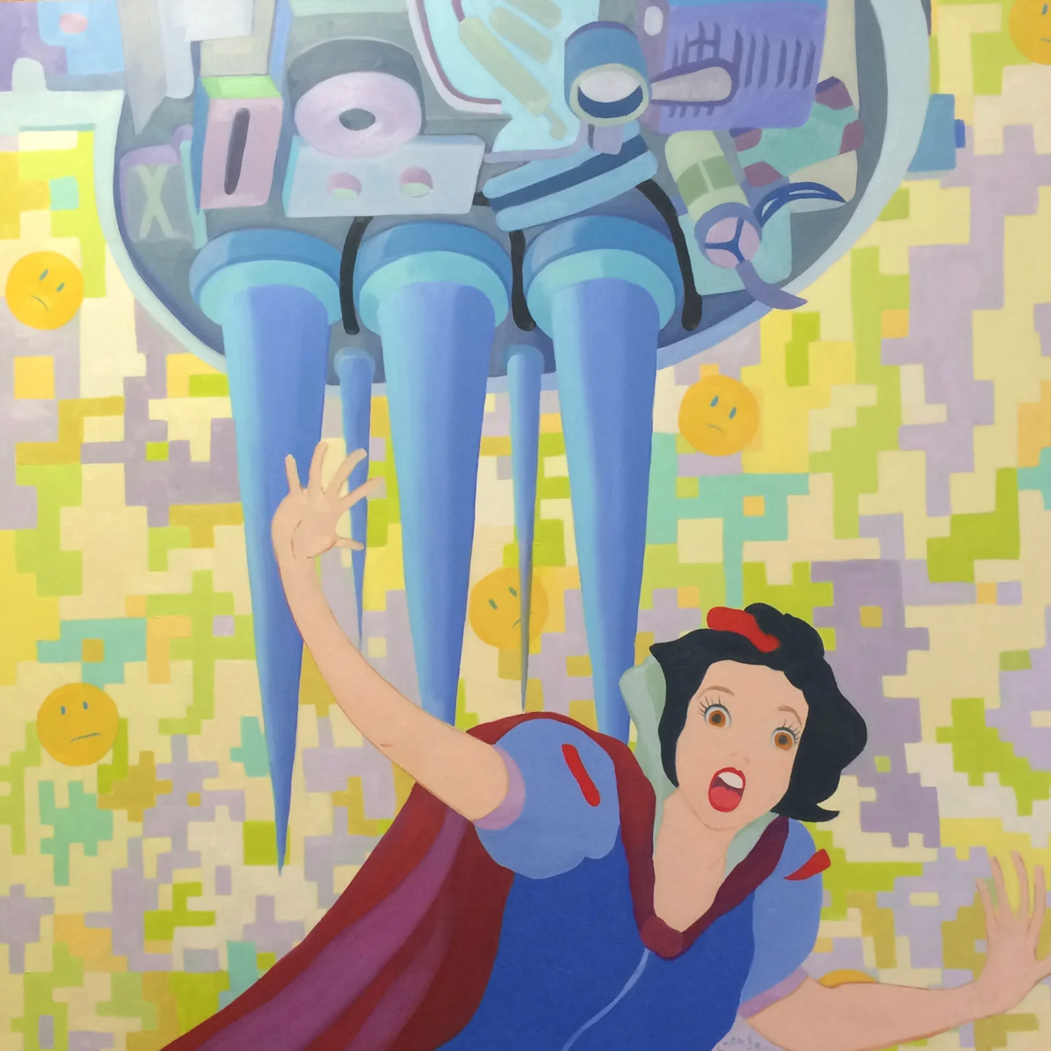 Skylab 30Hx30W" Oil on Board