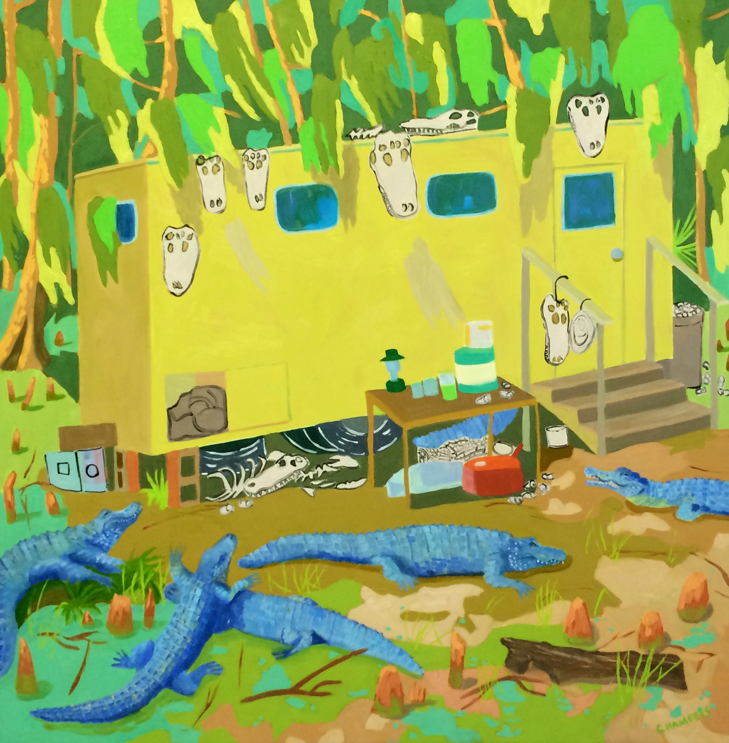 Gatorman, 24 x 24, Oil on Board (Copy)