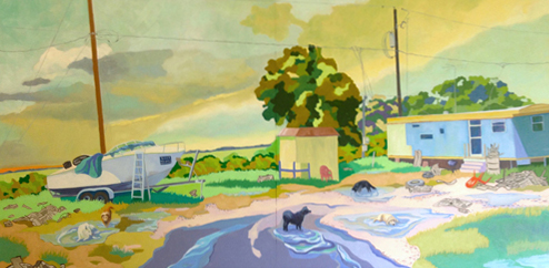 Bluewater Hwy 24 x 60 Oil on Board