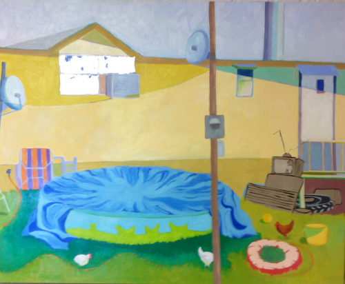 Yard Eggs I  24 x 30  Oil on Board (Copy)