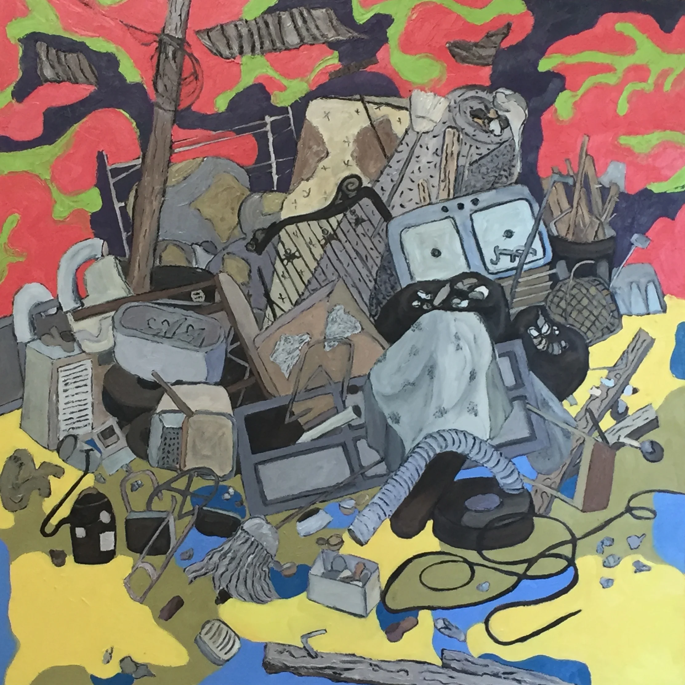 I remember you 36Hx36W" Oil on Board