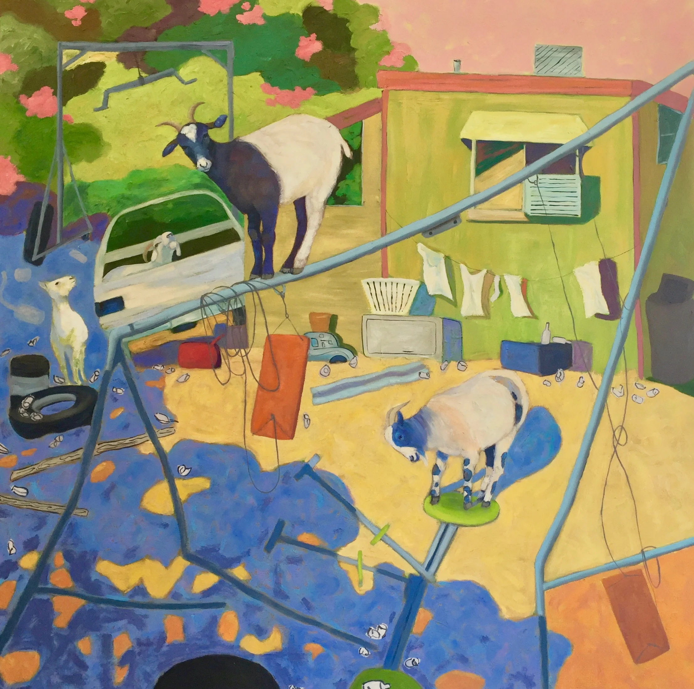 They go where they want Oil on canvas 48x48x2”
