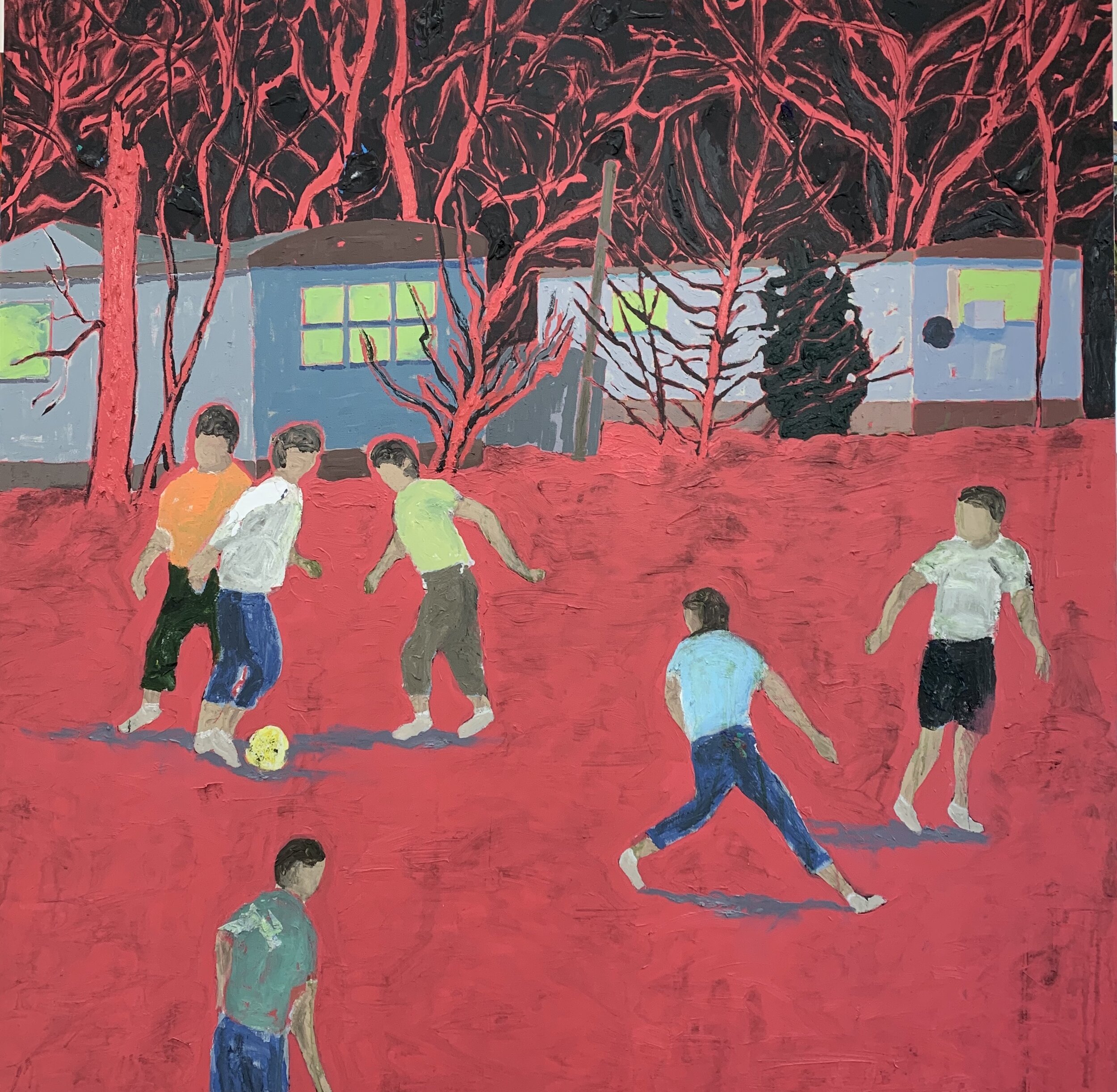    Street Players    48 x 48 x 2’ Acrylic on canvas 