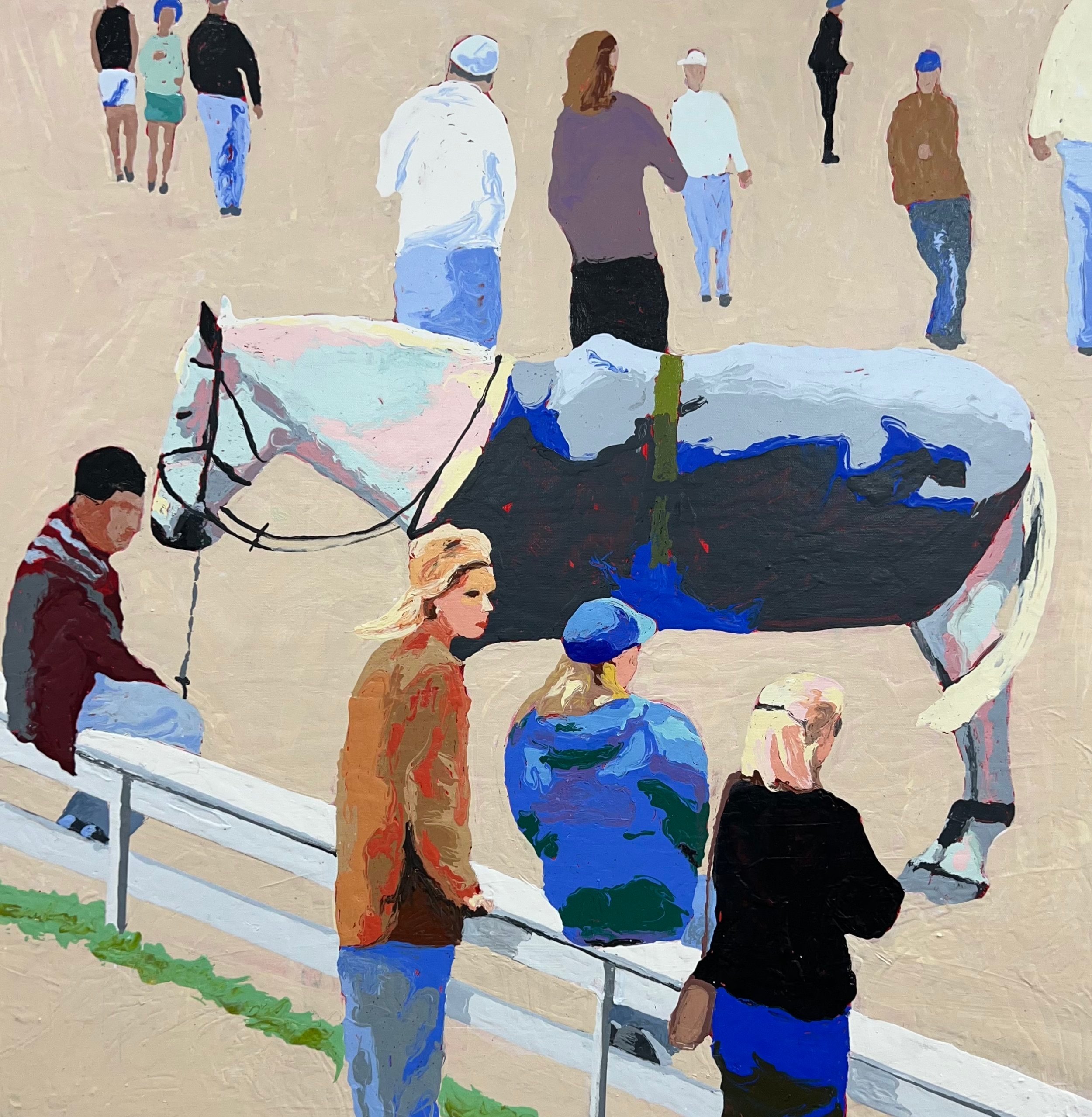 Warm up ring 30 x 30 x 2" acrylic on canvas