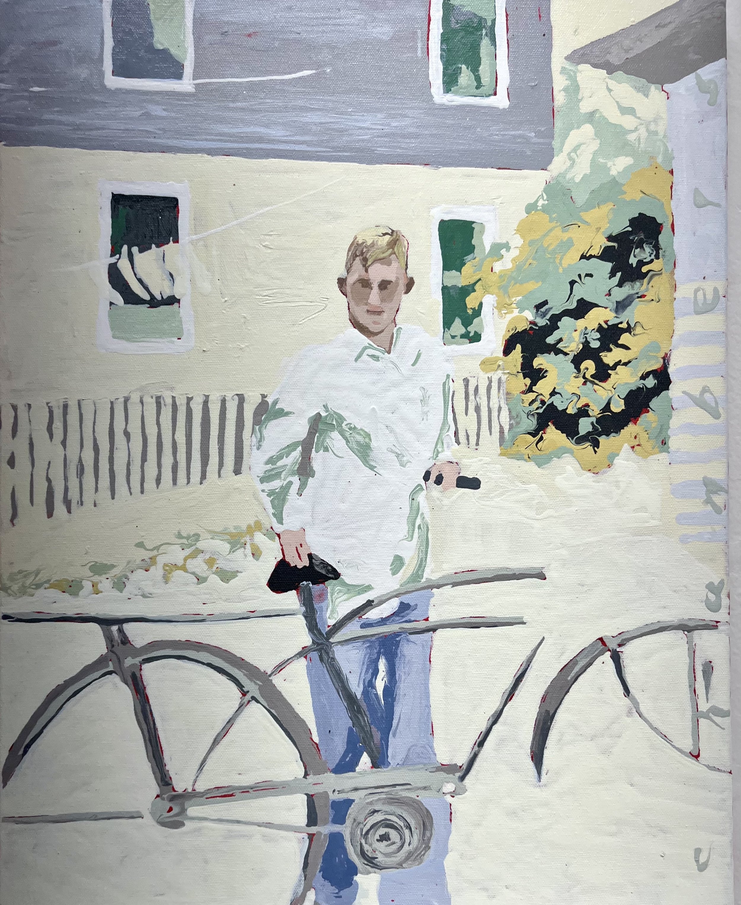 Billys'Bike 16 x 20 acrylic on canvas