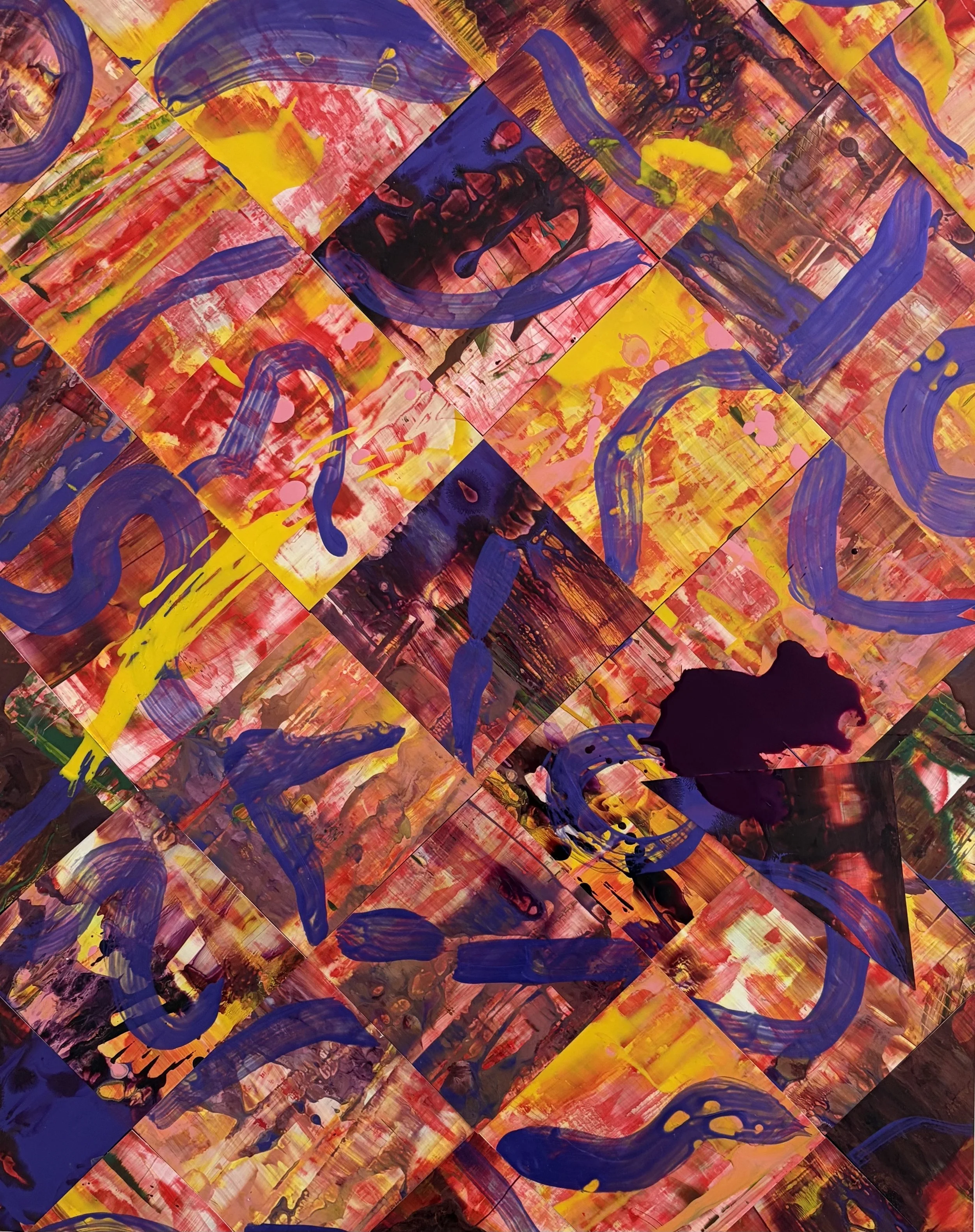 Repeat please acrylic on Yupo 20 x 16 