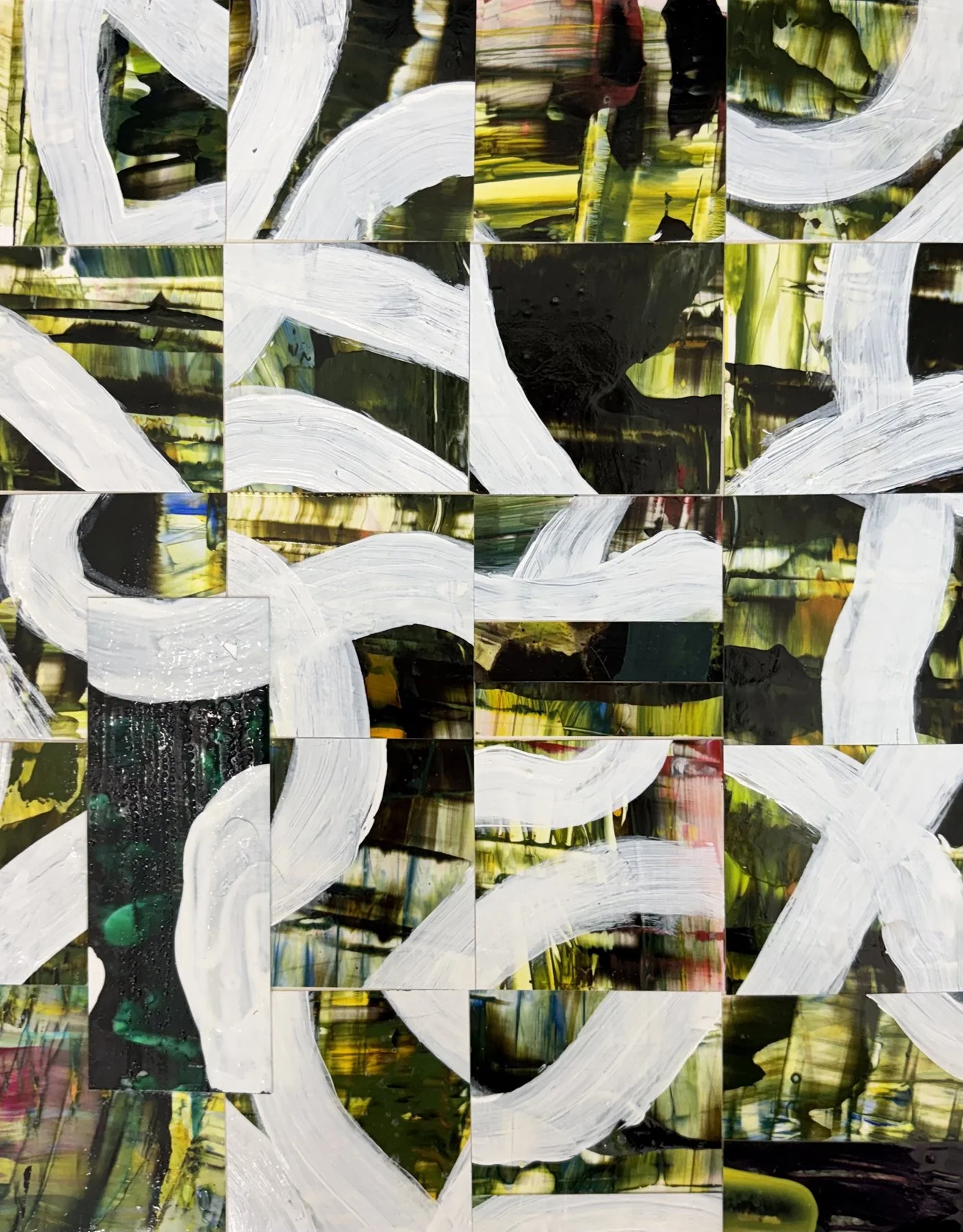 Moss on the rocks  acrylic on Yupo  8 x 10"