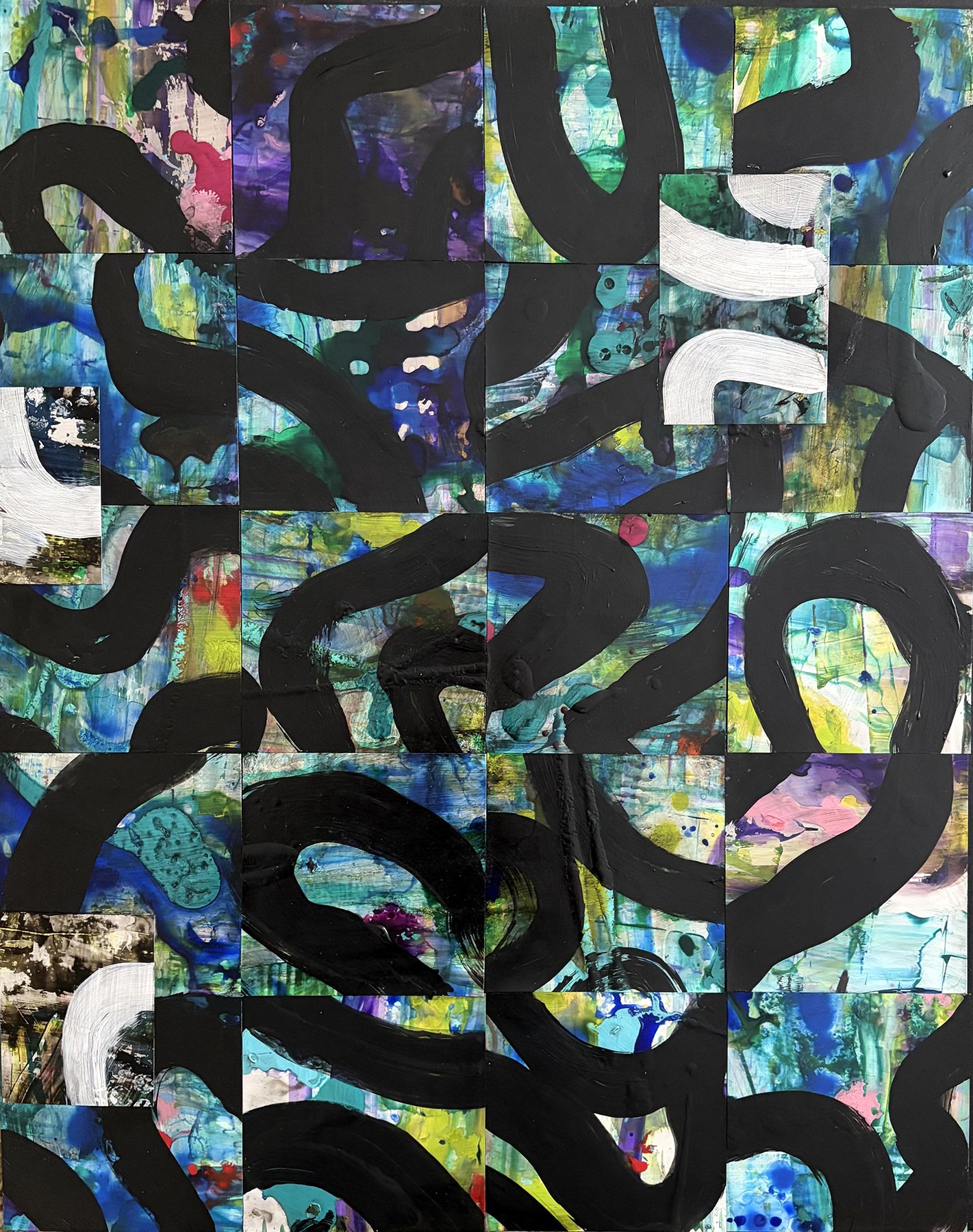 Stringer acrylic on Yupo 20 x 16"