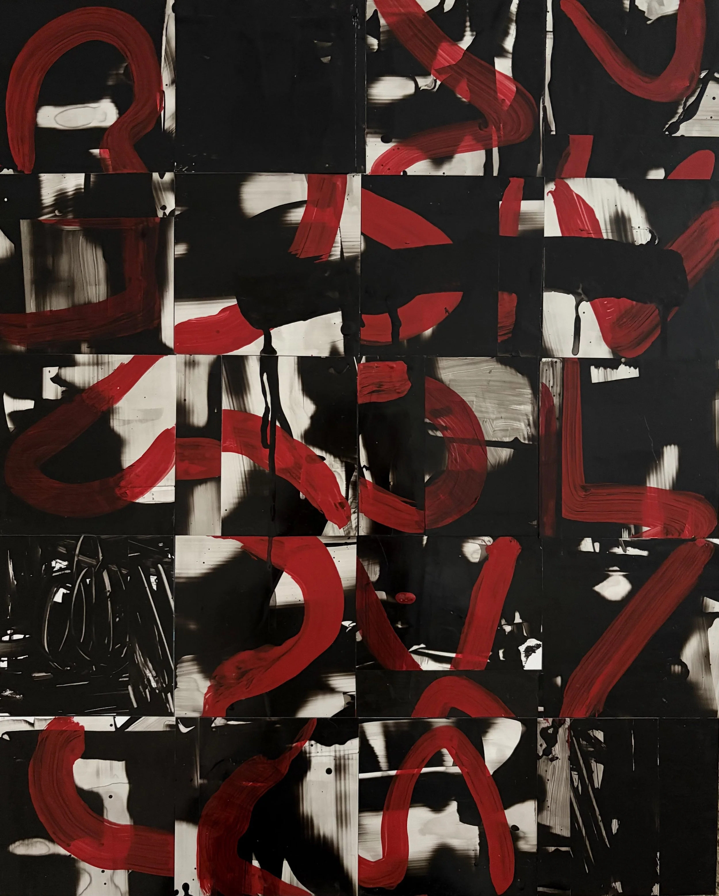 The Silence  between us  acrylic on Yupo  20 x 16"