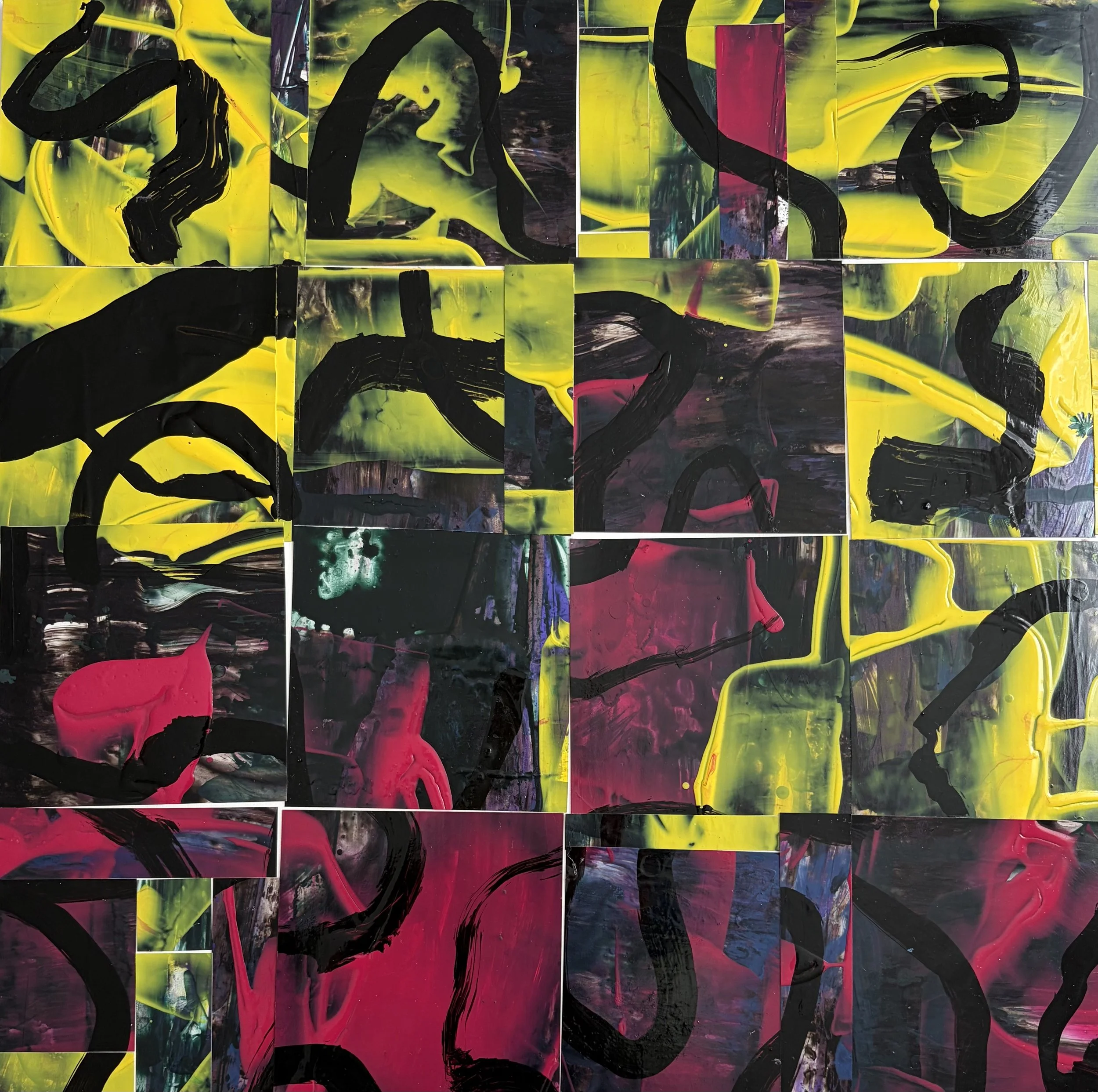 No shouting- acrylic on yupo-16 x 16  