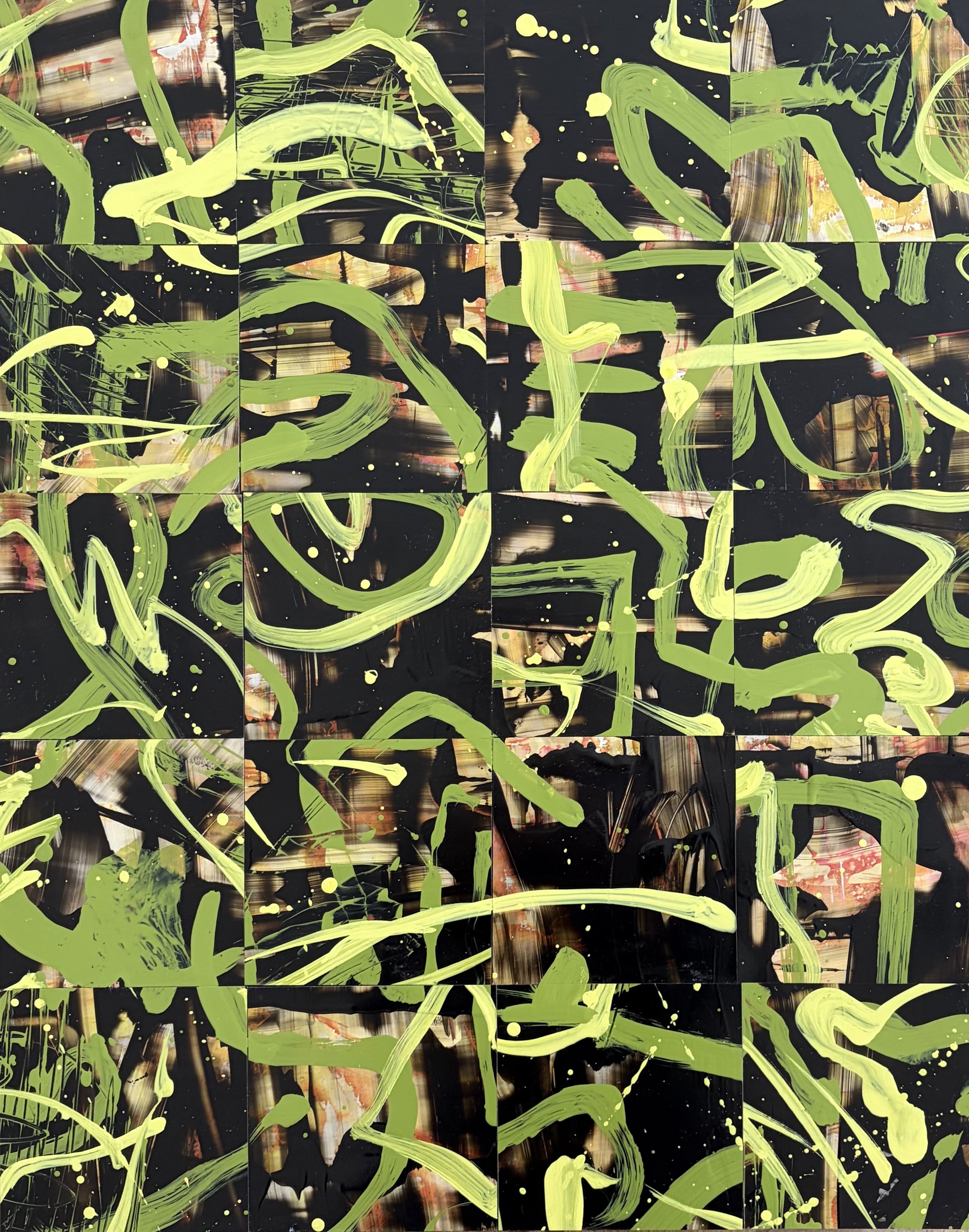 Train Yard , 16 x 20" acrylic on Yupo
