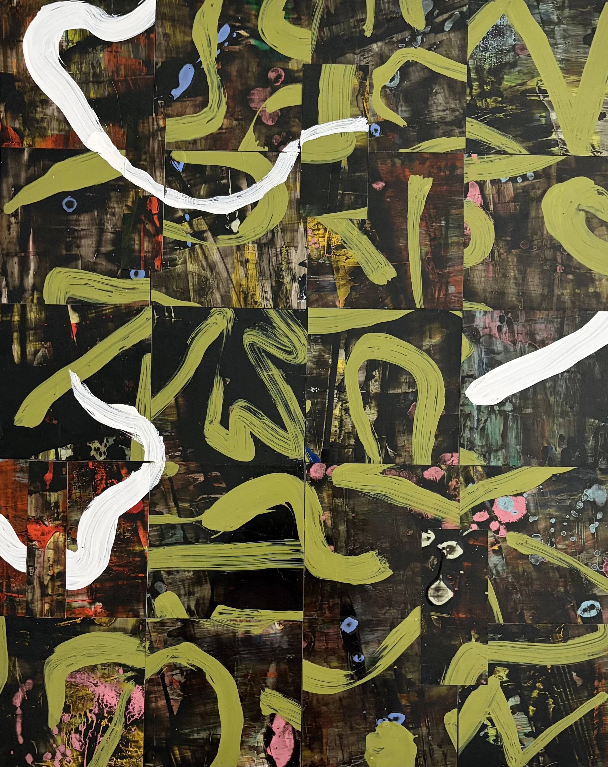 Trash Talk 20 x 16  acrylic on  Yupo 