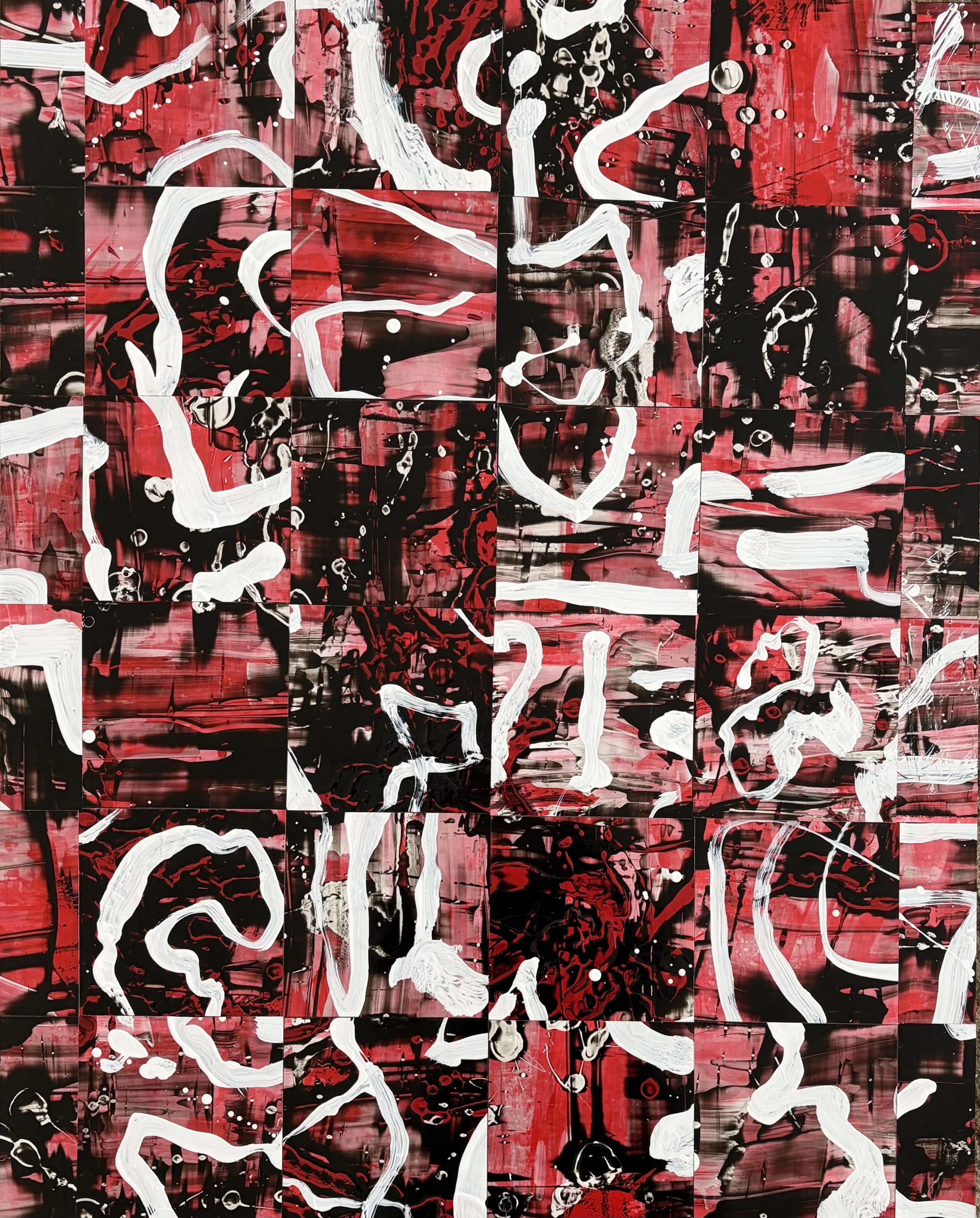 Red Eye  24 x 30 acrylic on Yupo