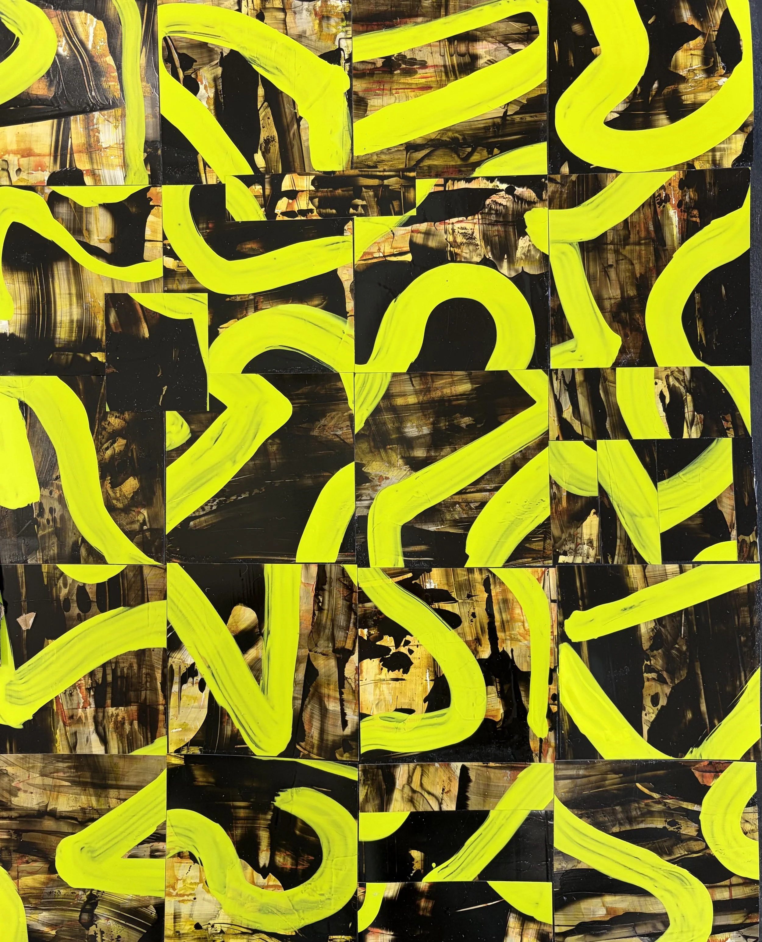 Conversation got louder  acrylic on Yupo 16 x 20" 