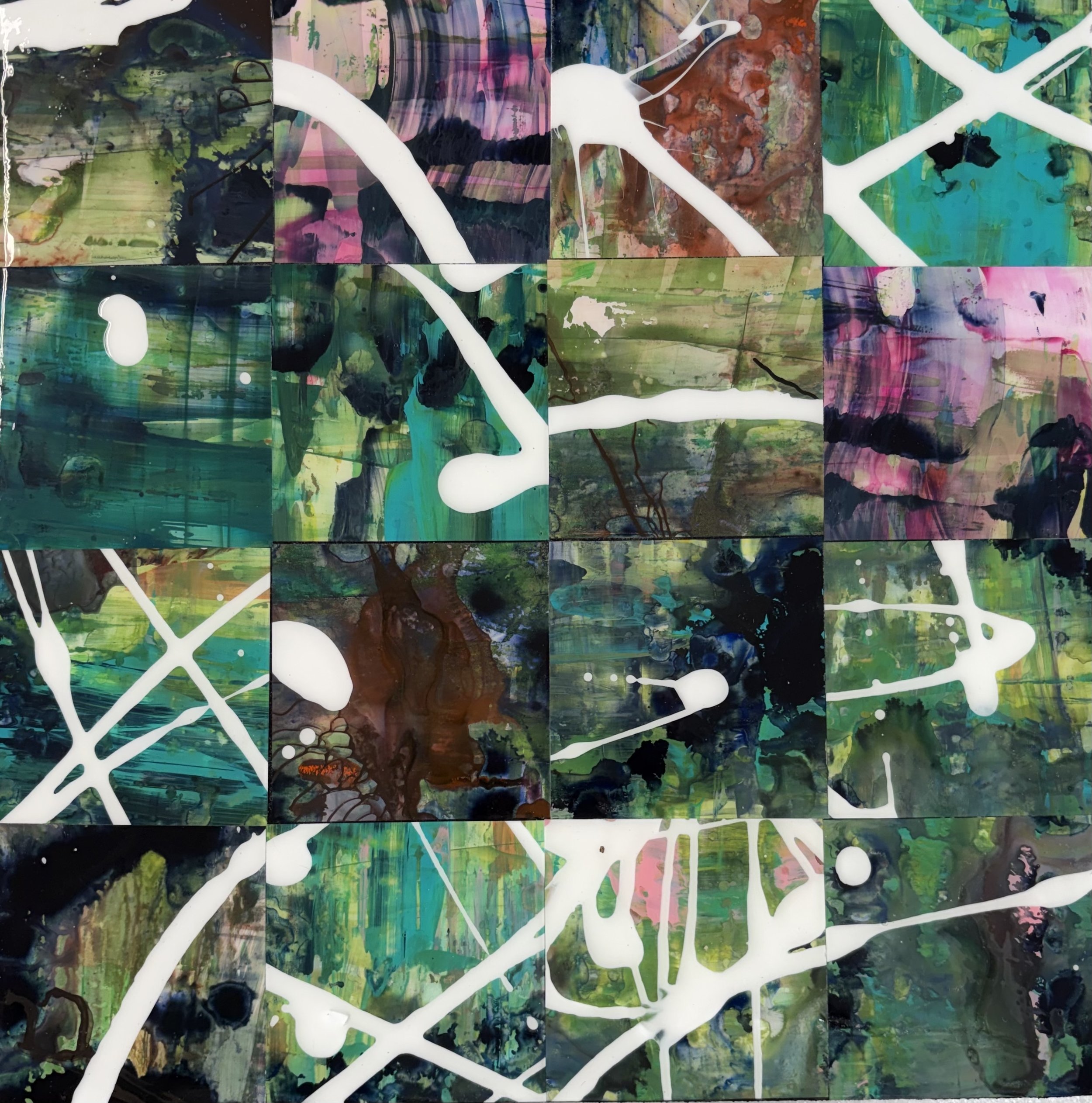 Playground Acrylic on Yupo Resin 12 x 12