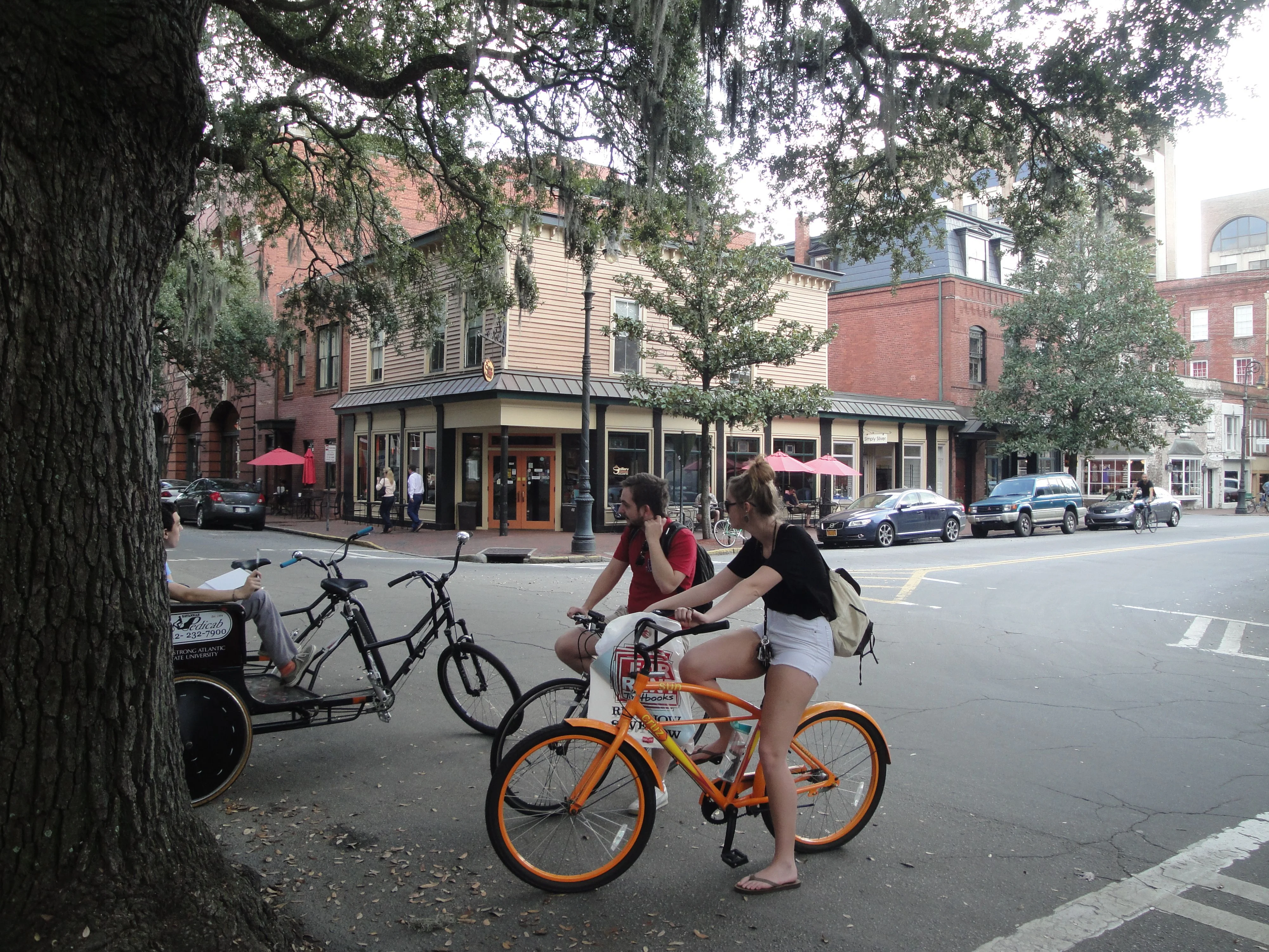 The joyful combination of walking and biking